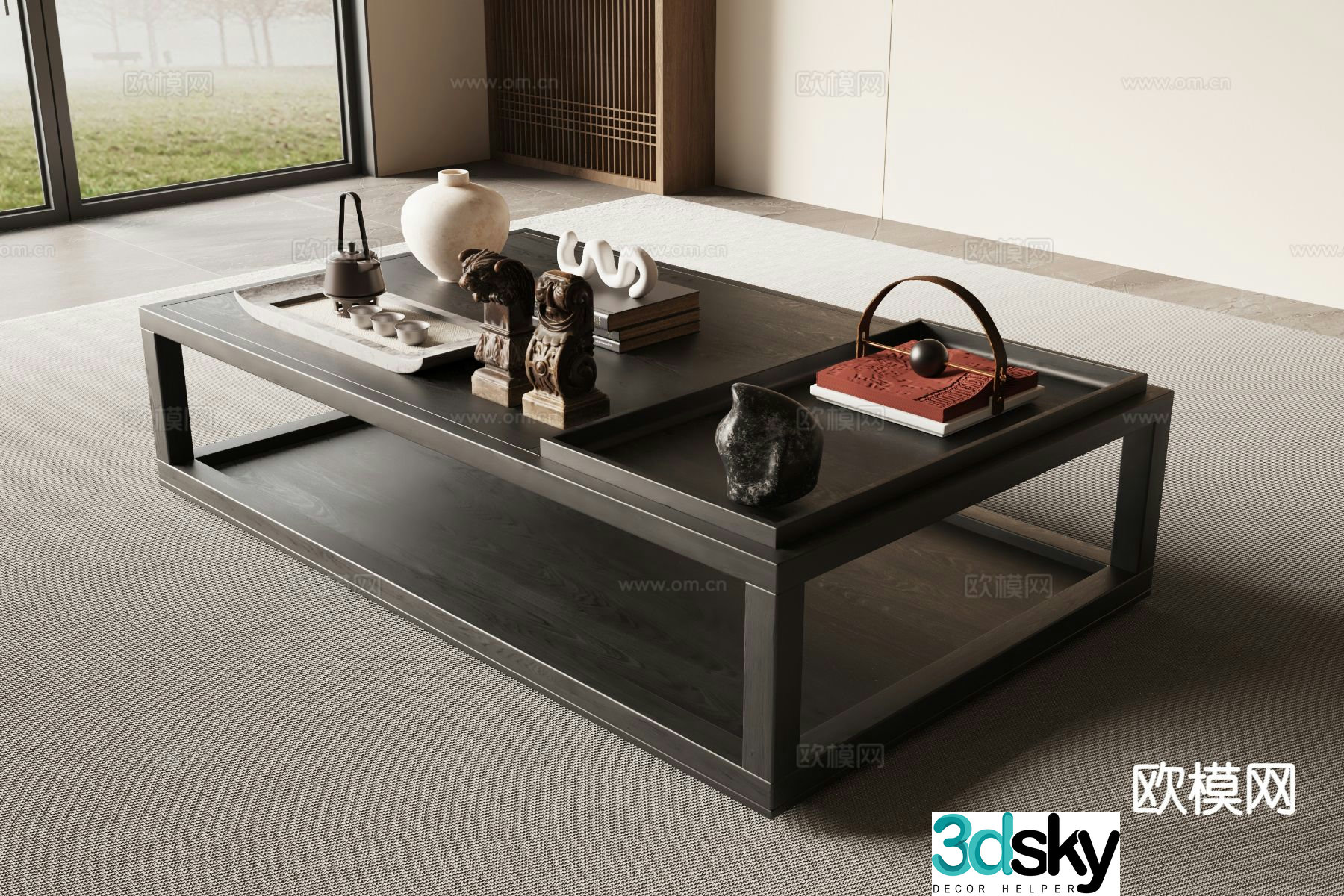 New Chinese style coffee table Song style coffee table 3D model
