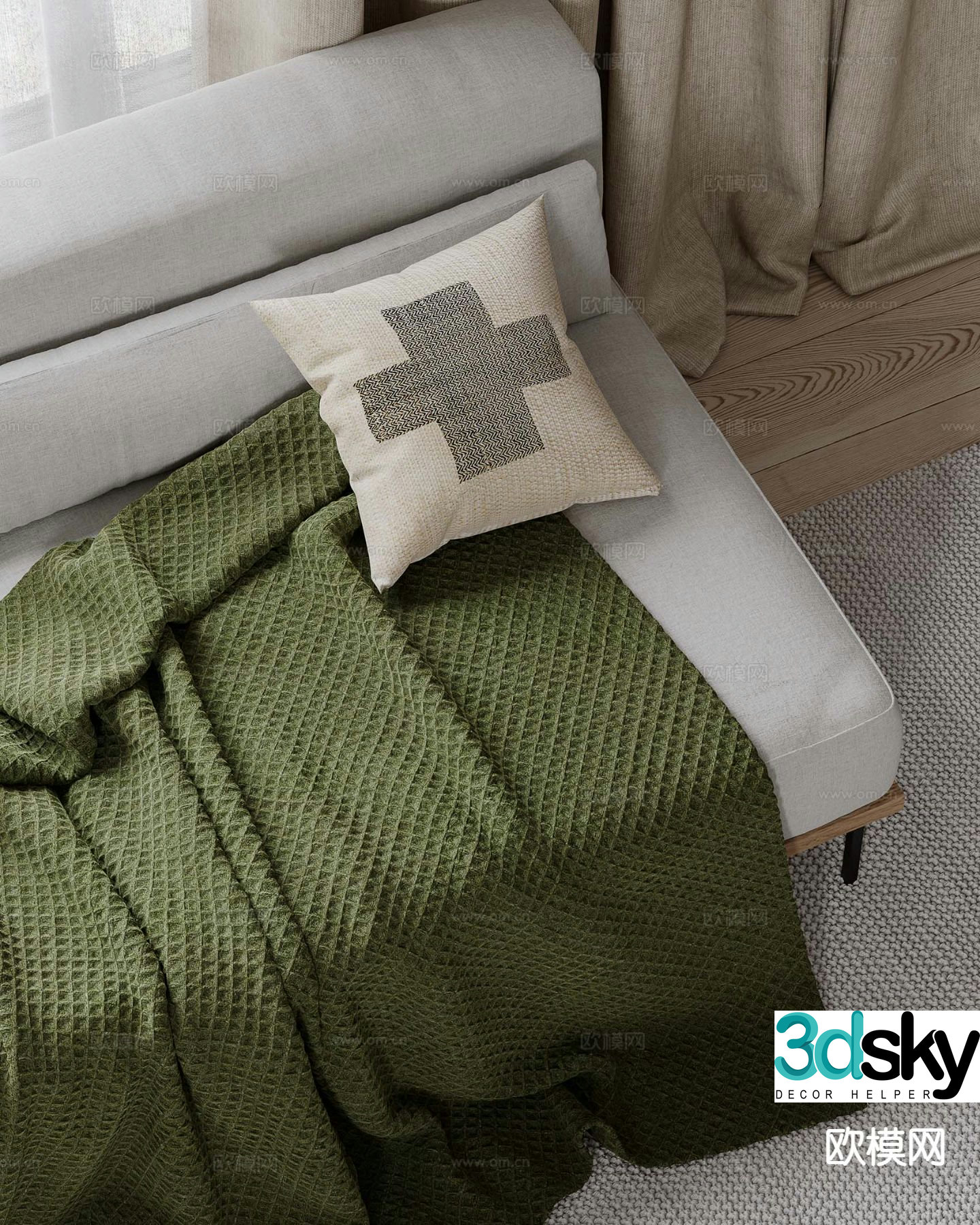 Modern pillow 3d model