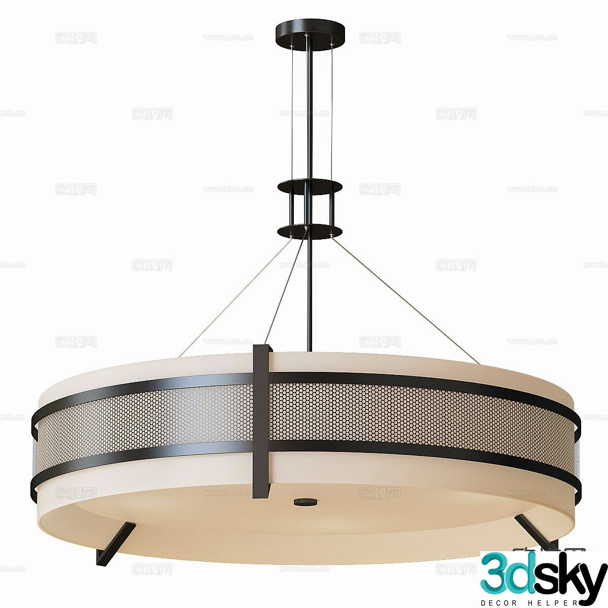 Medieval style chandelier 3d model