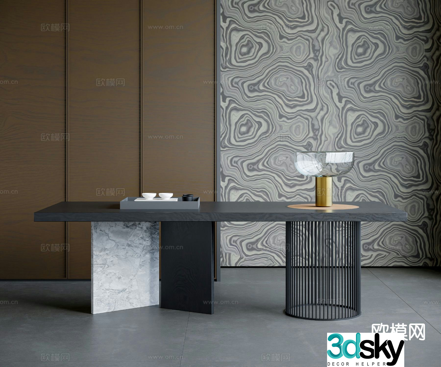 Modern tea table tea table 3d model