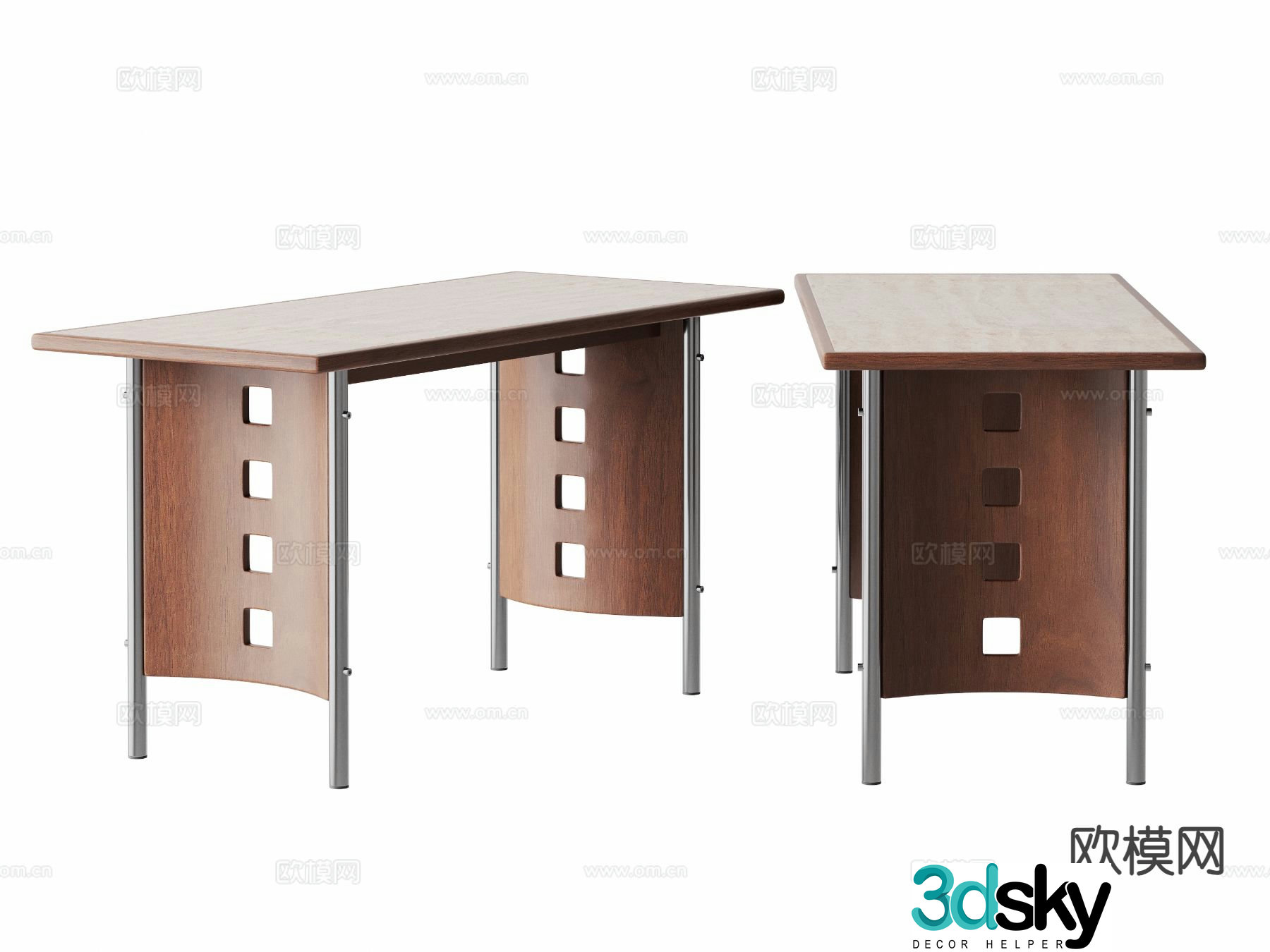 Medieval style dining table 3d model