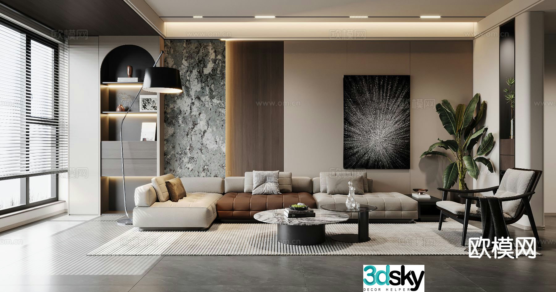 Italian living room 3d model
