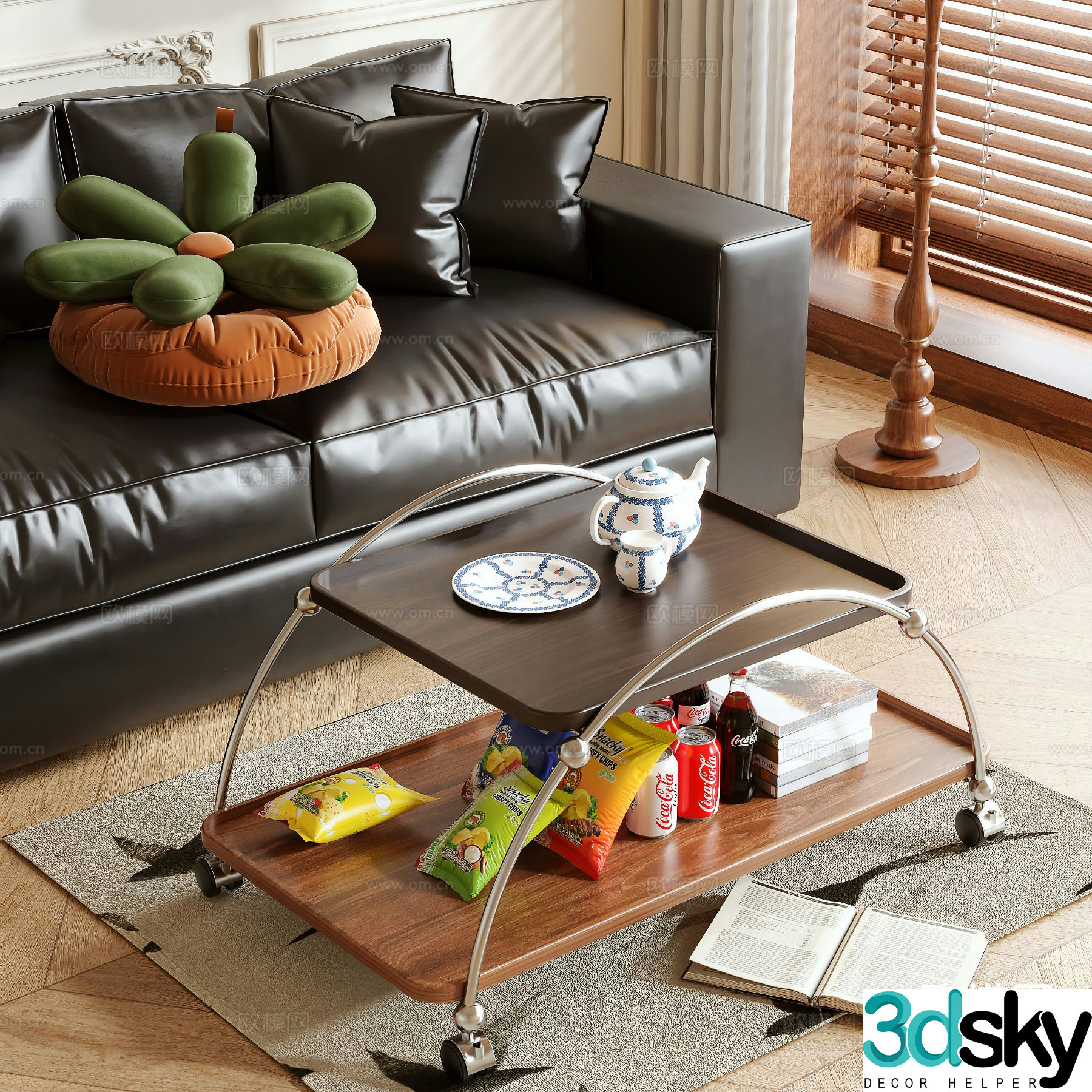 Medieval style coffee table 3D model