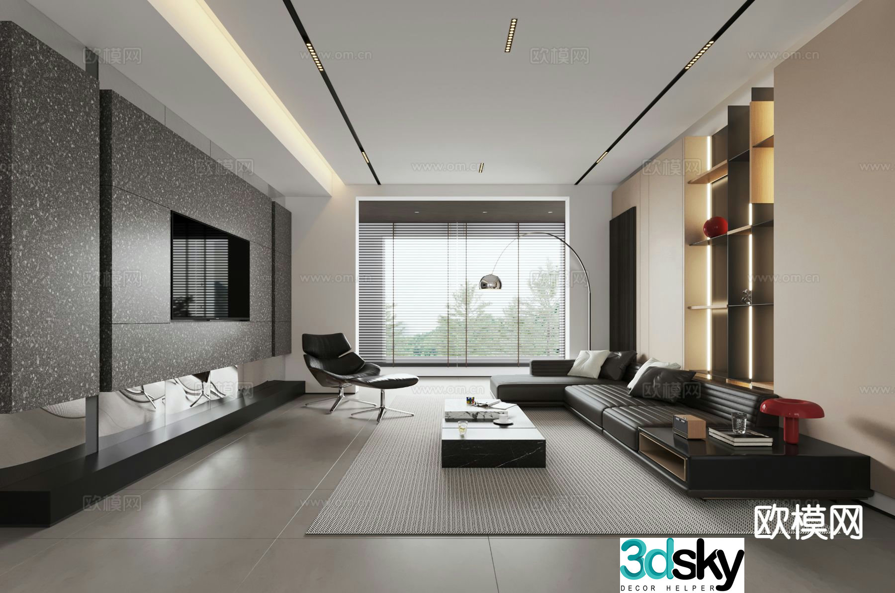 Italian living room 3d model