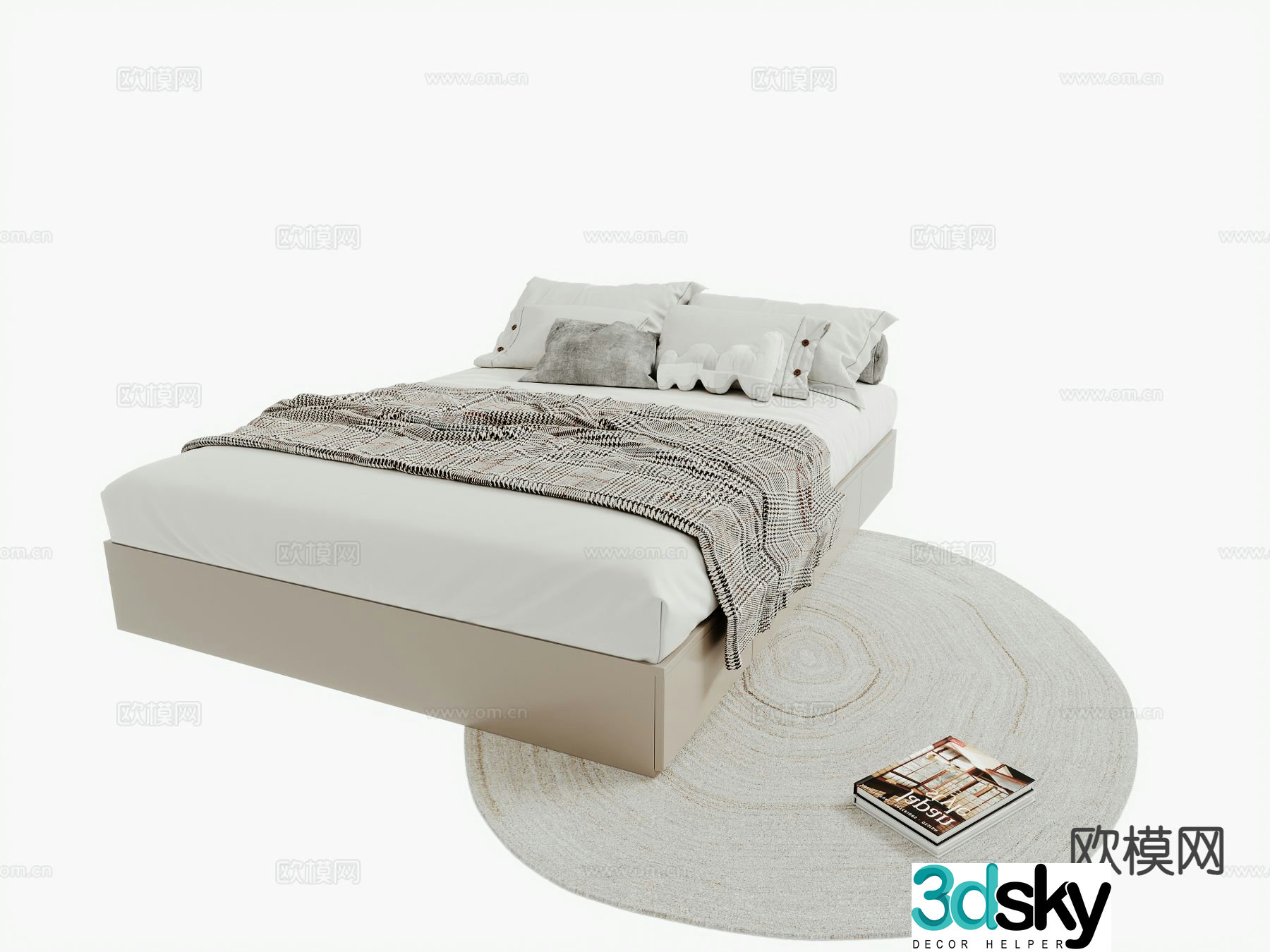 Modern tatami bed children’s bed 3d model