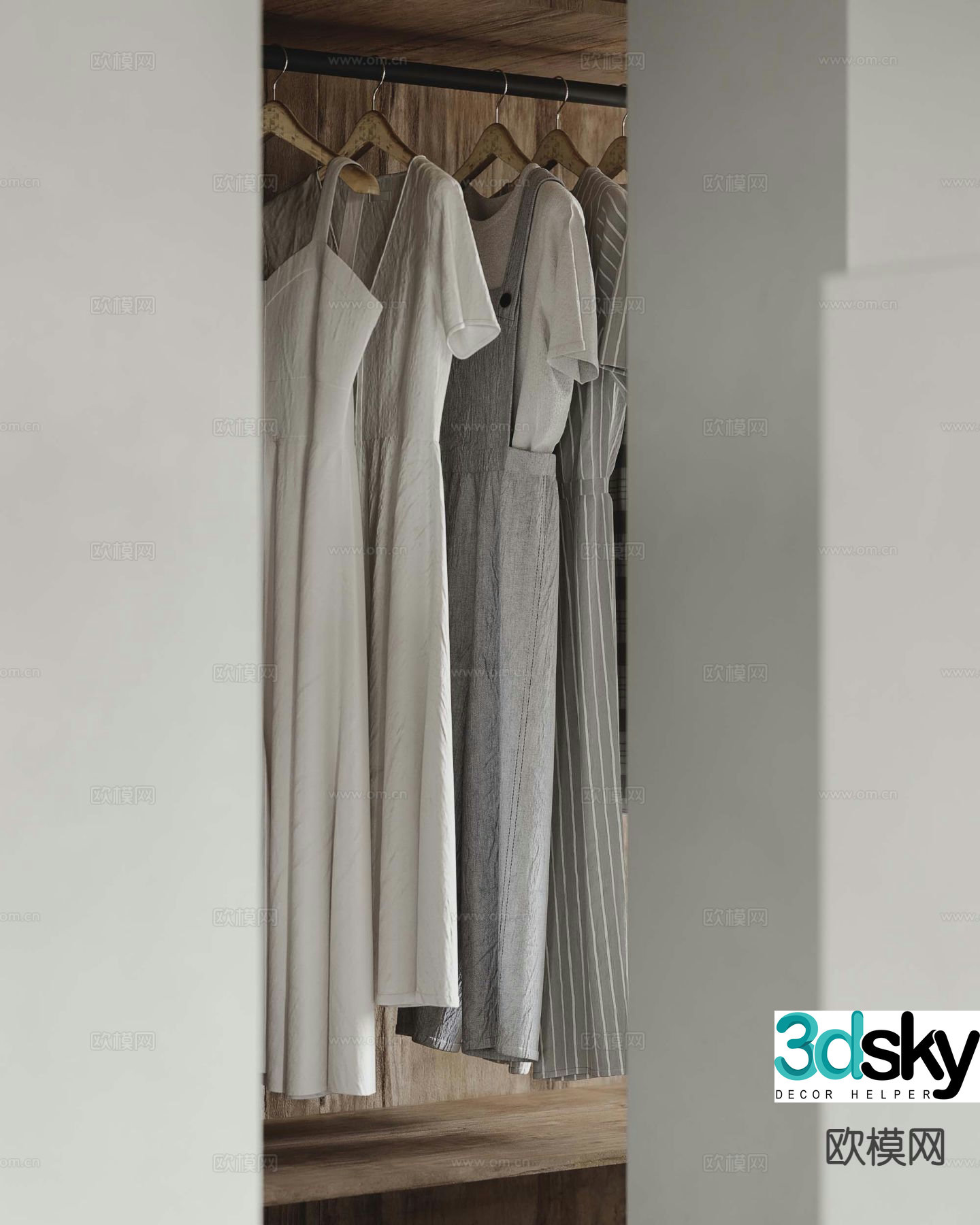 modern clothes 3d model