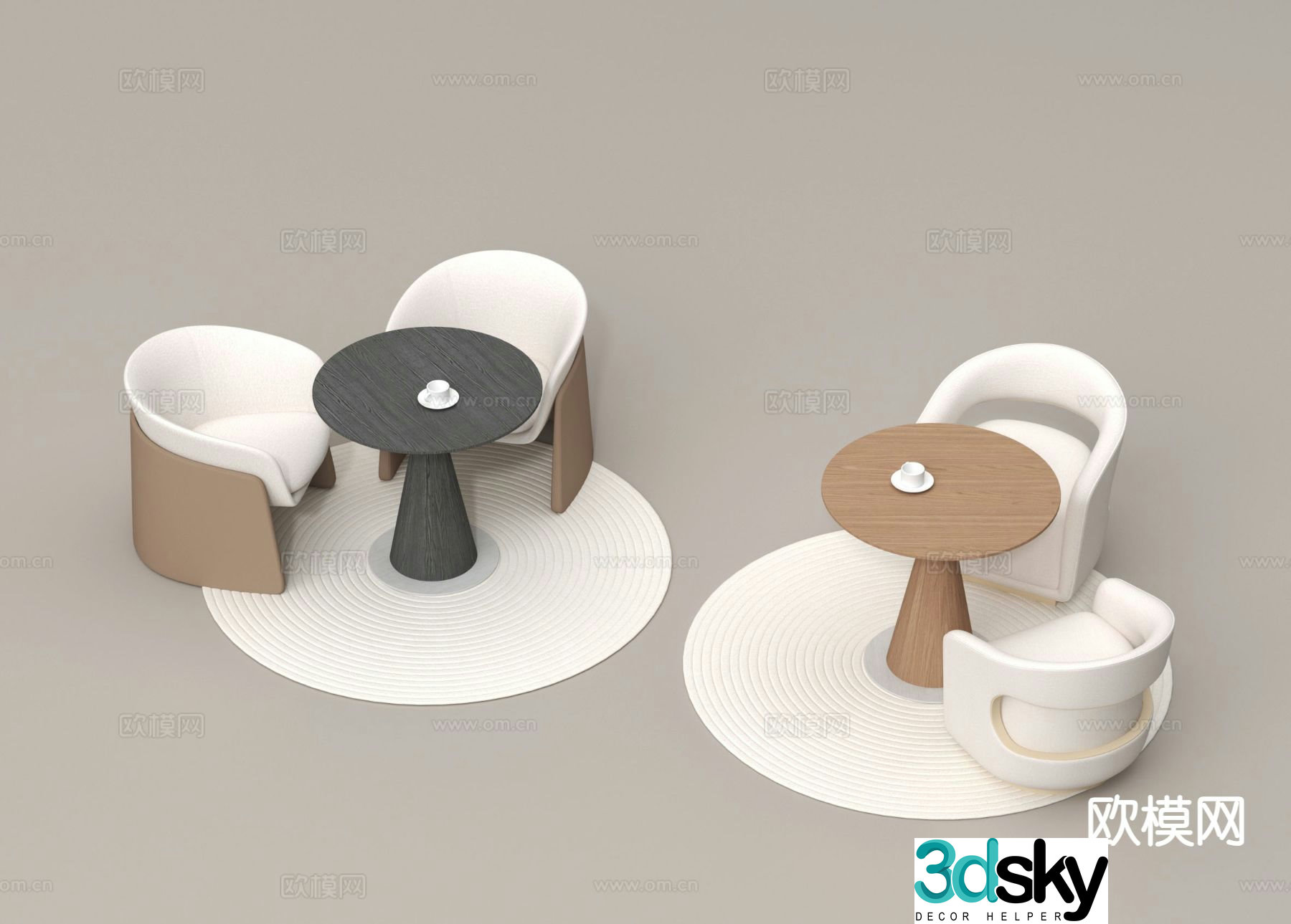 Modern coffee tables and chairs negotiation tables and chairs leisure tables and chairs 3D model