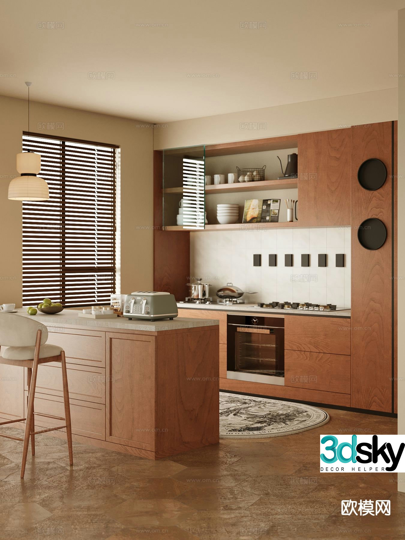 Medieval style kitchen 3d model