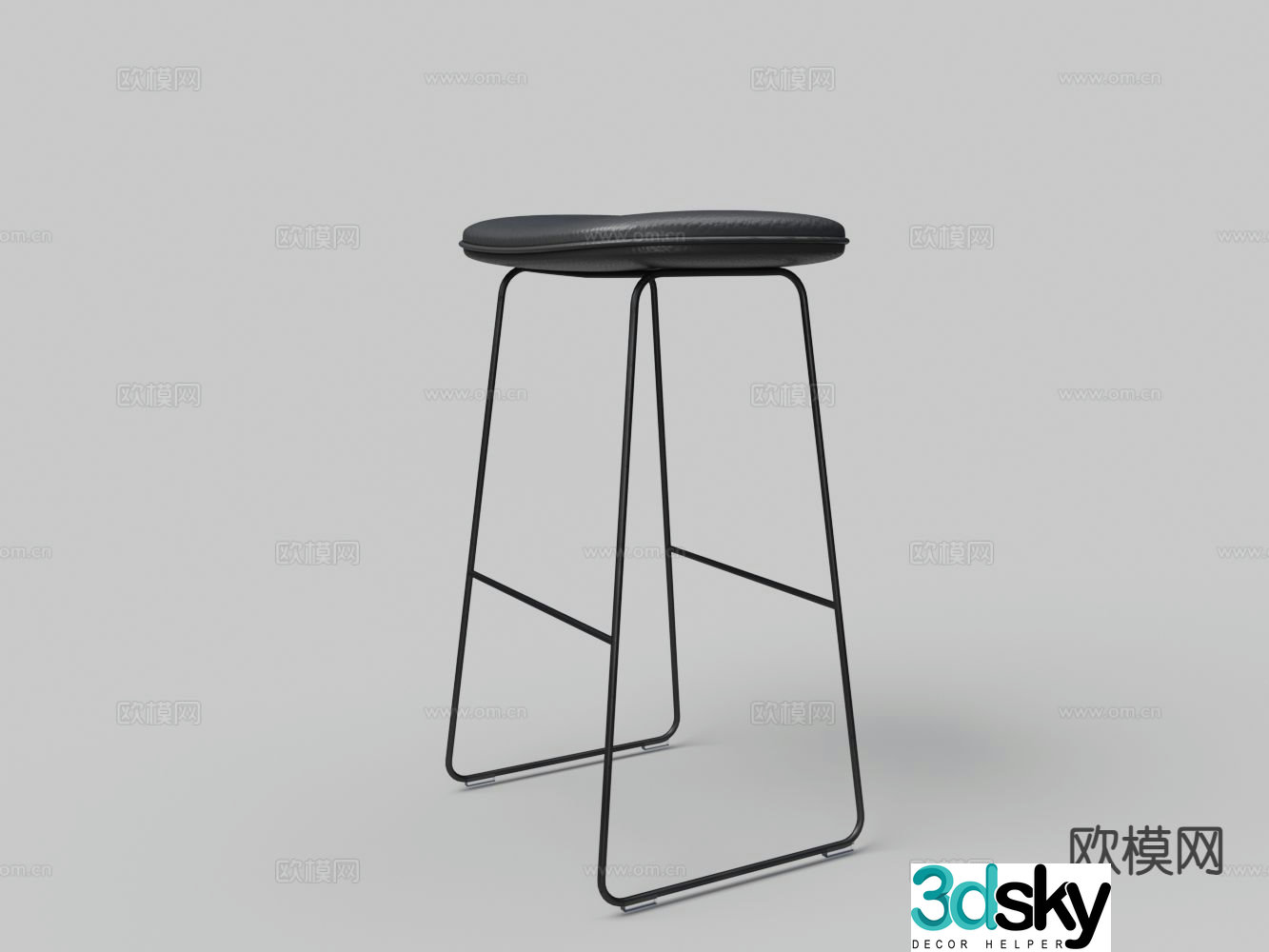 Modern bar stool bar stool high stool 3d model