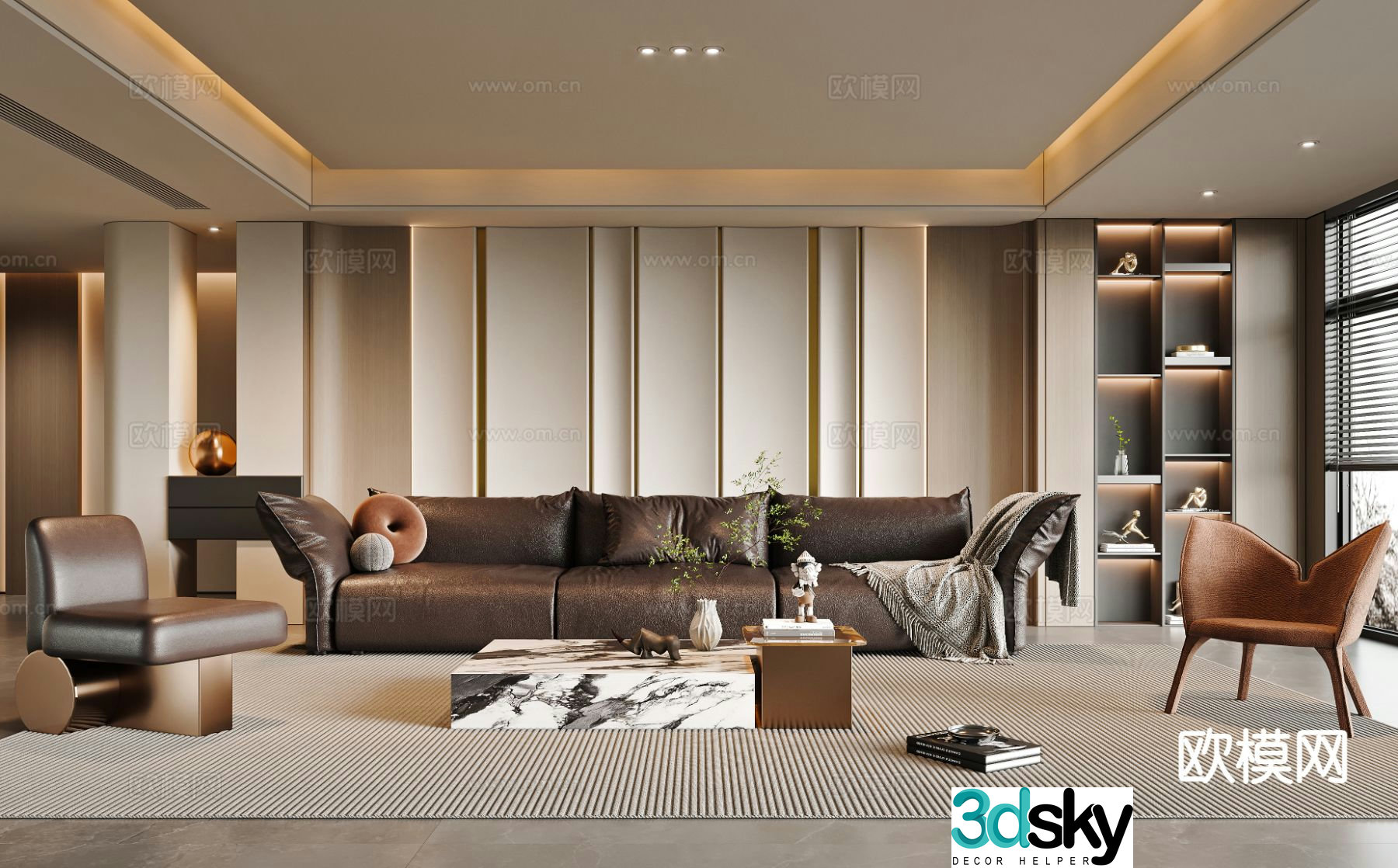 Italian living room 3d model