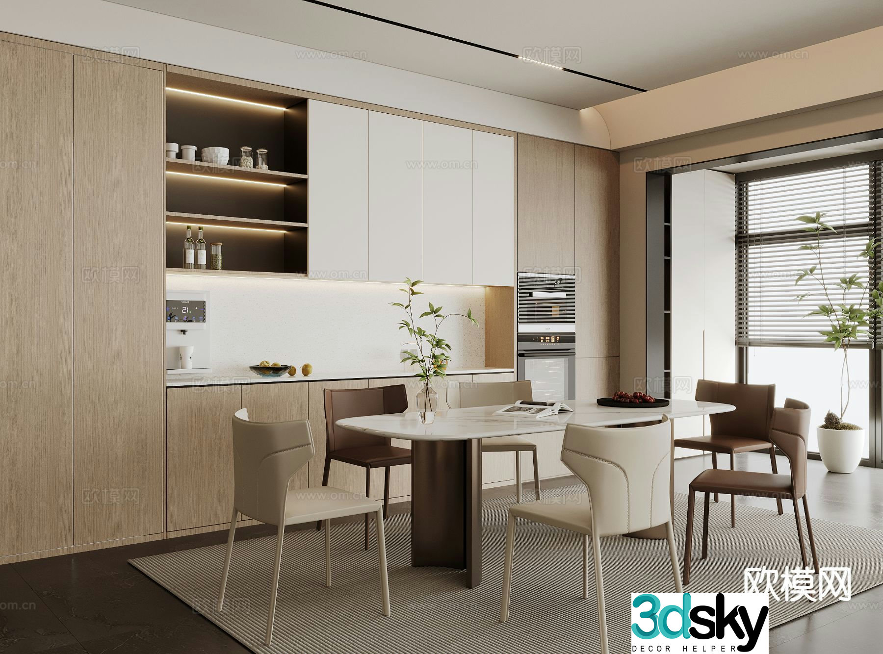 Modern restaurant 3d model
