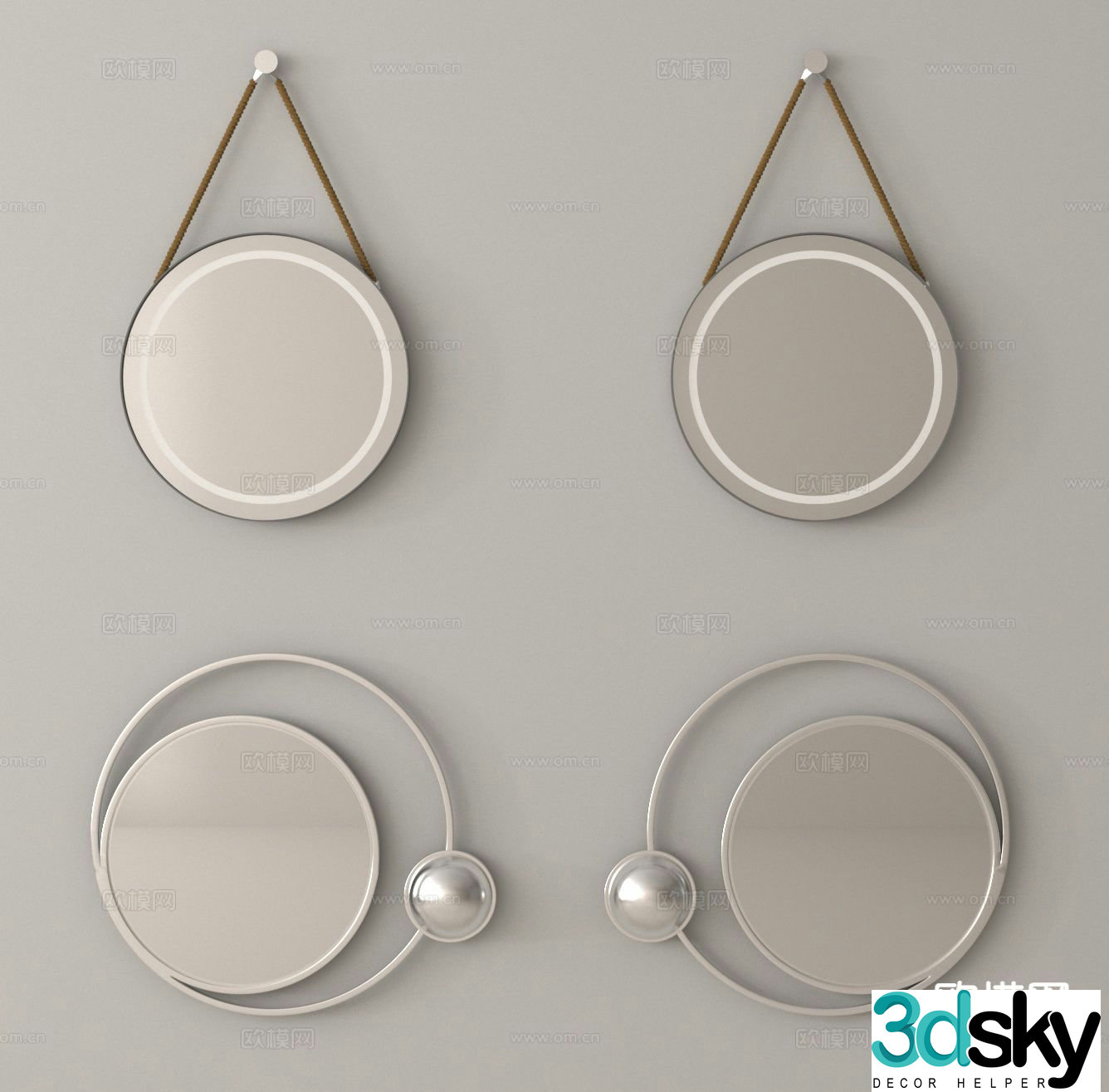 Modern mirror bathroom mirror cosmetic mirror bathroom mirror 3d model