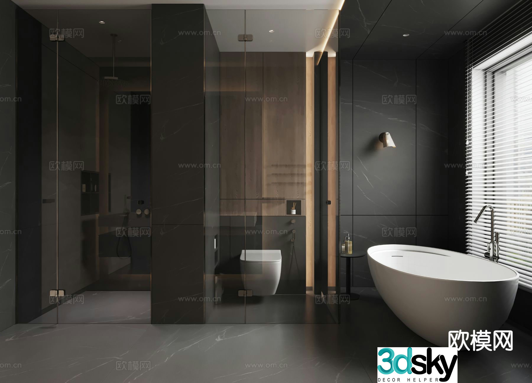 Italian bathroom bathroom 3d model
