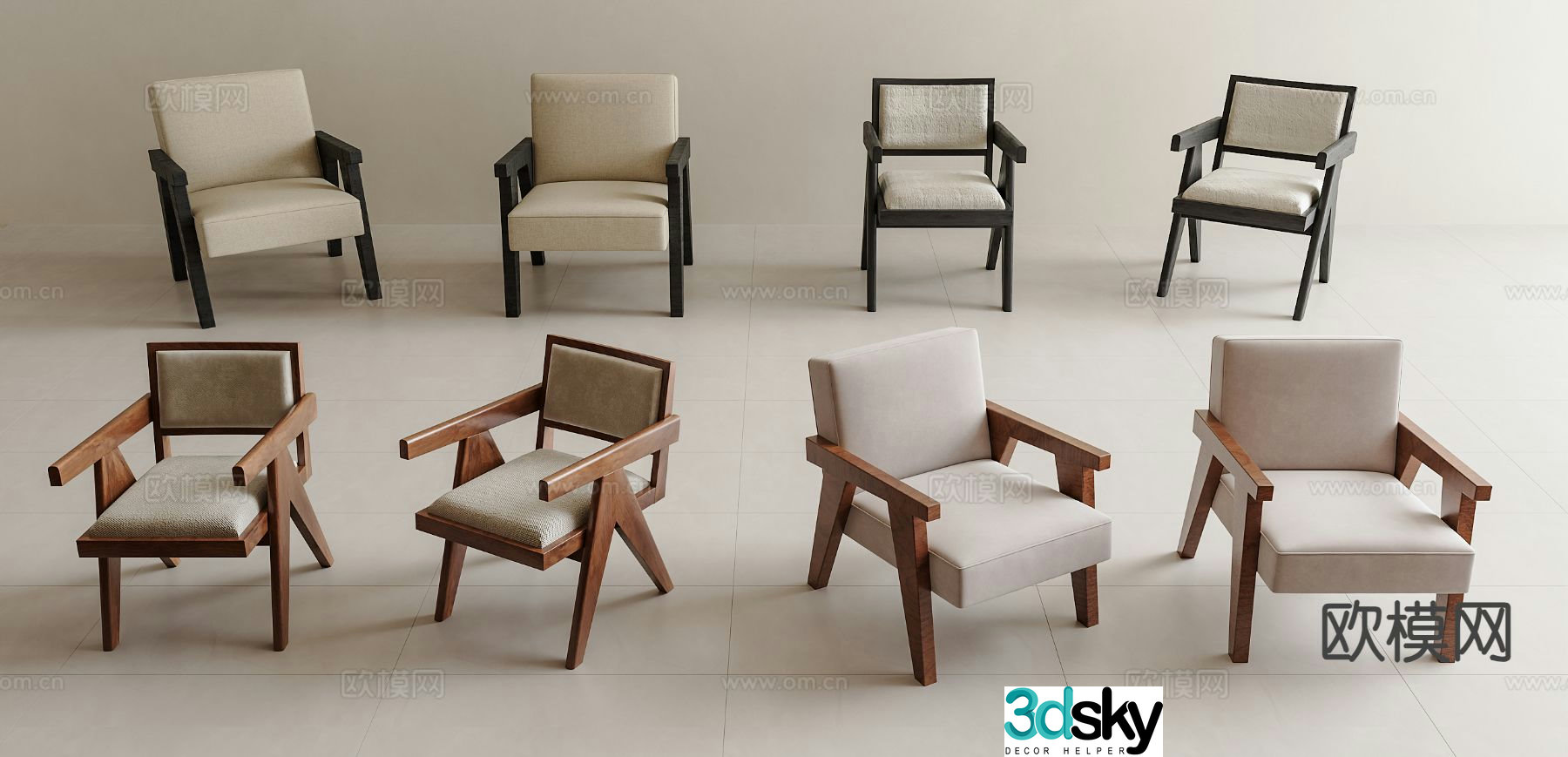 Medieval style leisure chair armchair 3d model