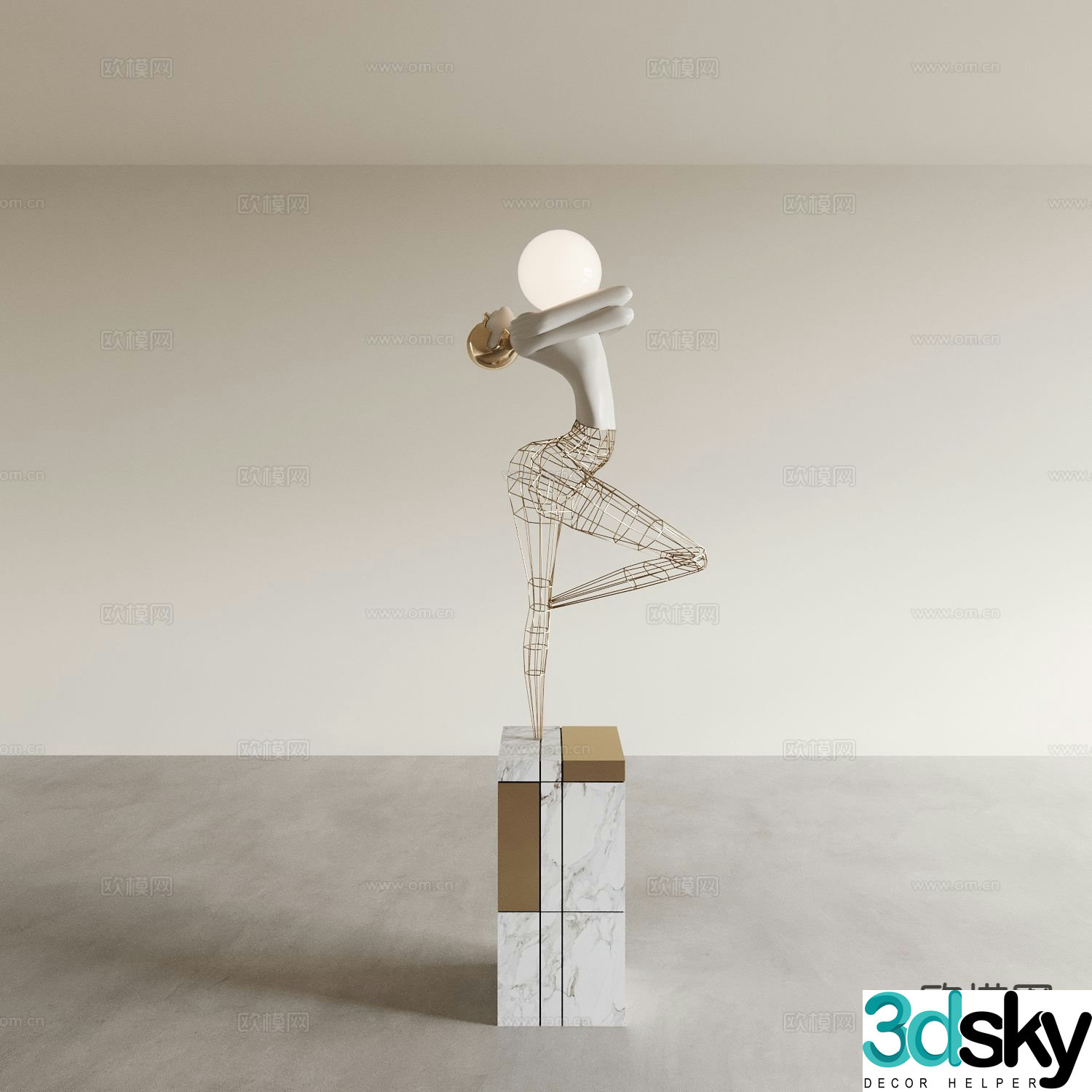 Sculpture Ornaments Statue Entrance Sculpture 3D Model