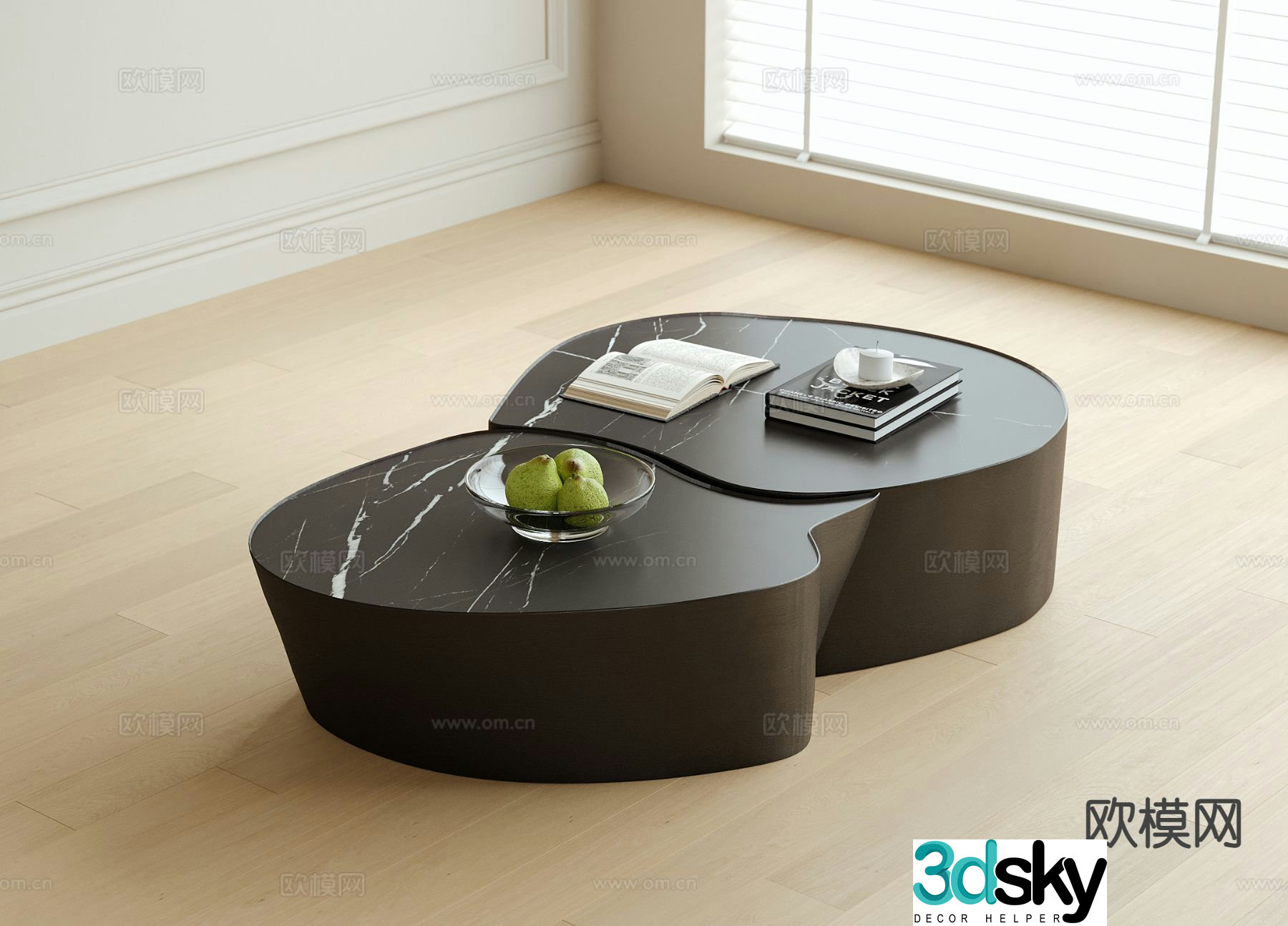 Modern special-shaped coffee table 3d model