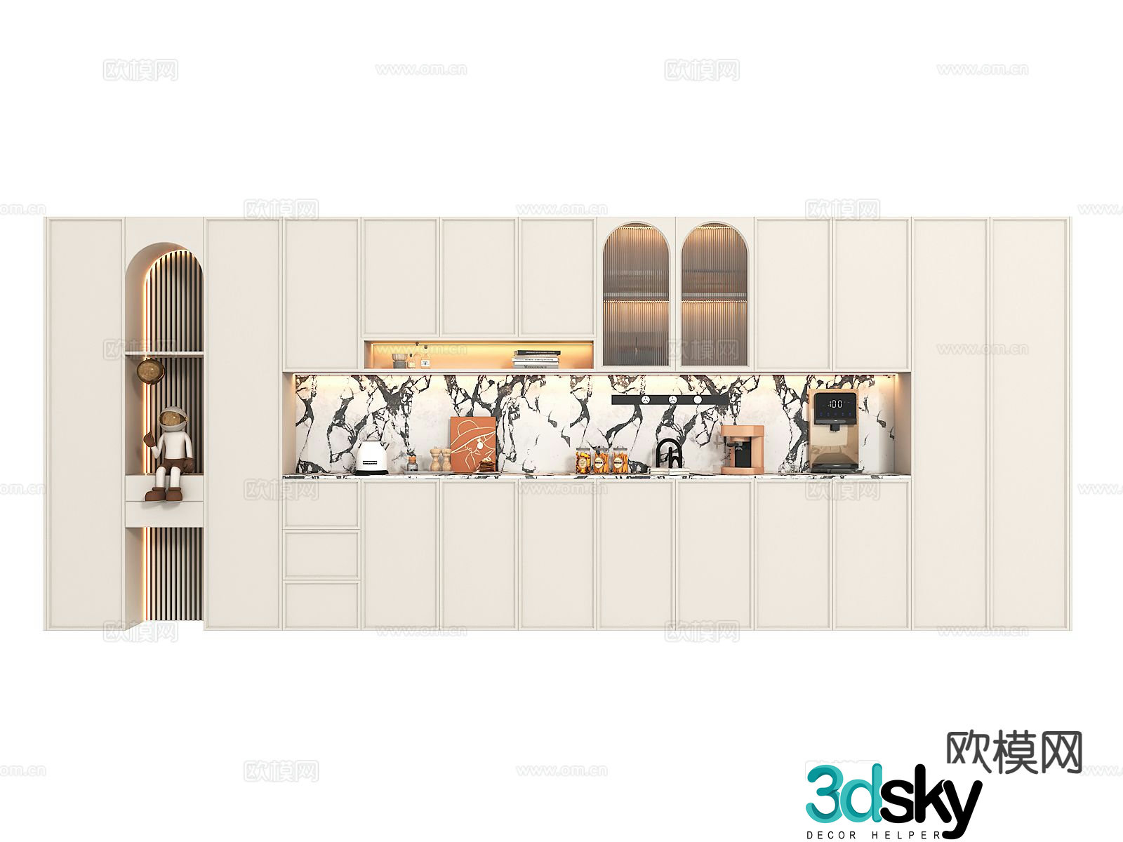 French wine cabinet 3d model
