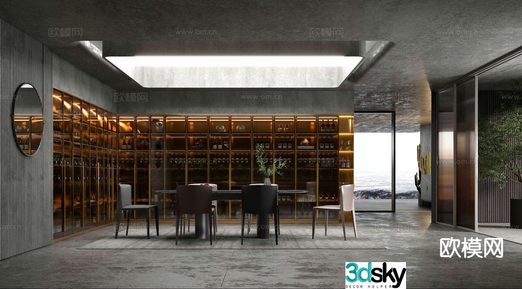 Italian villa restaurant 3D model
