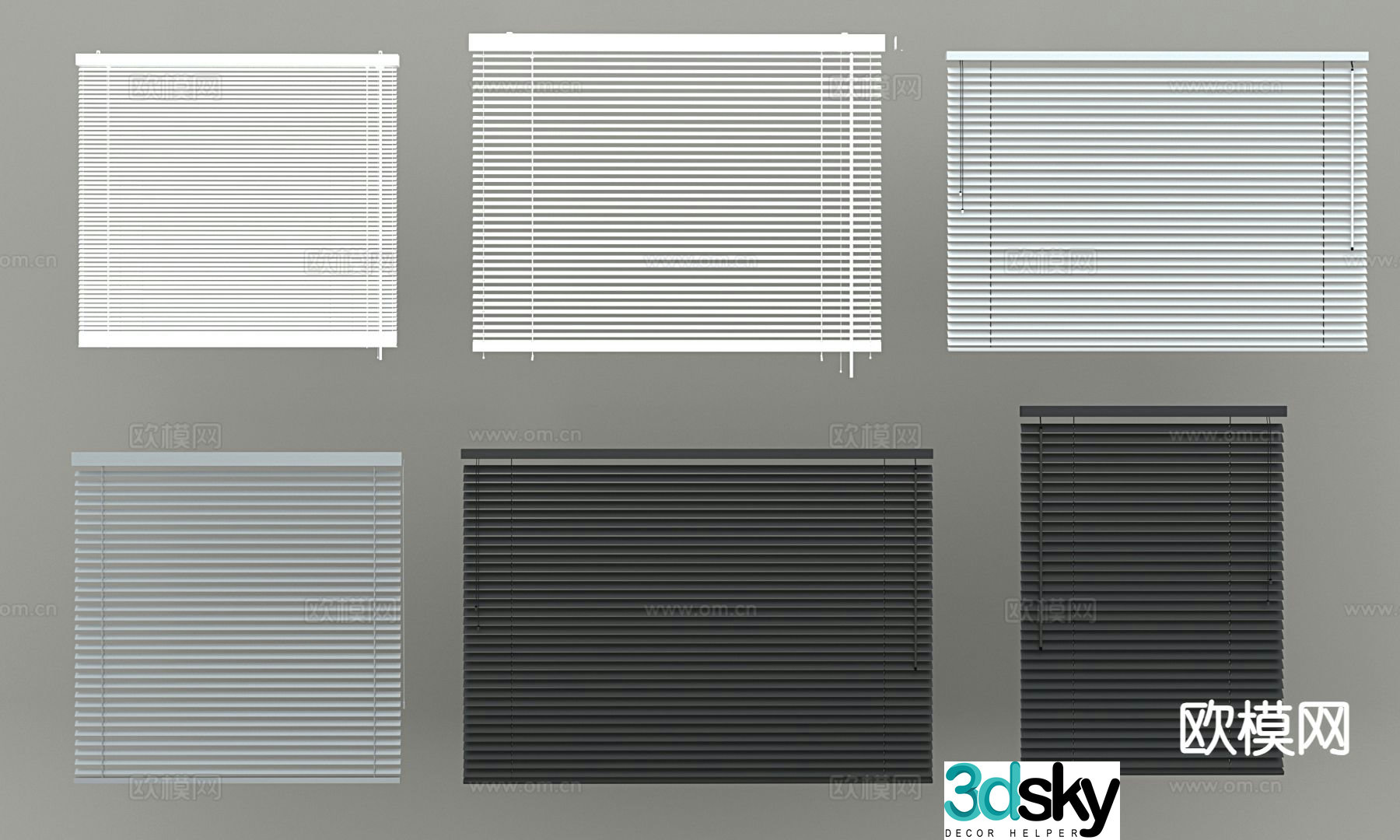 Venetian blinds roller blinds sunshade 3d model