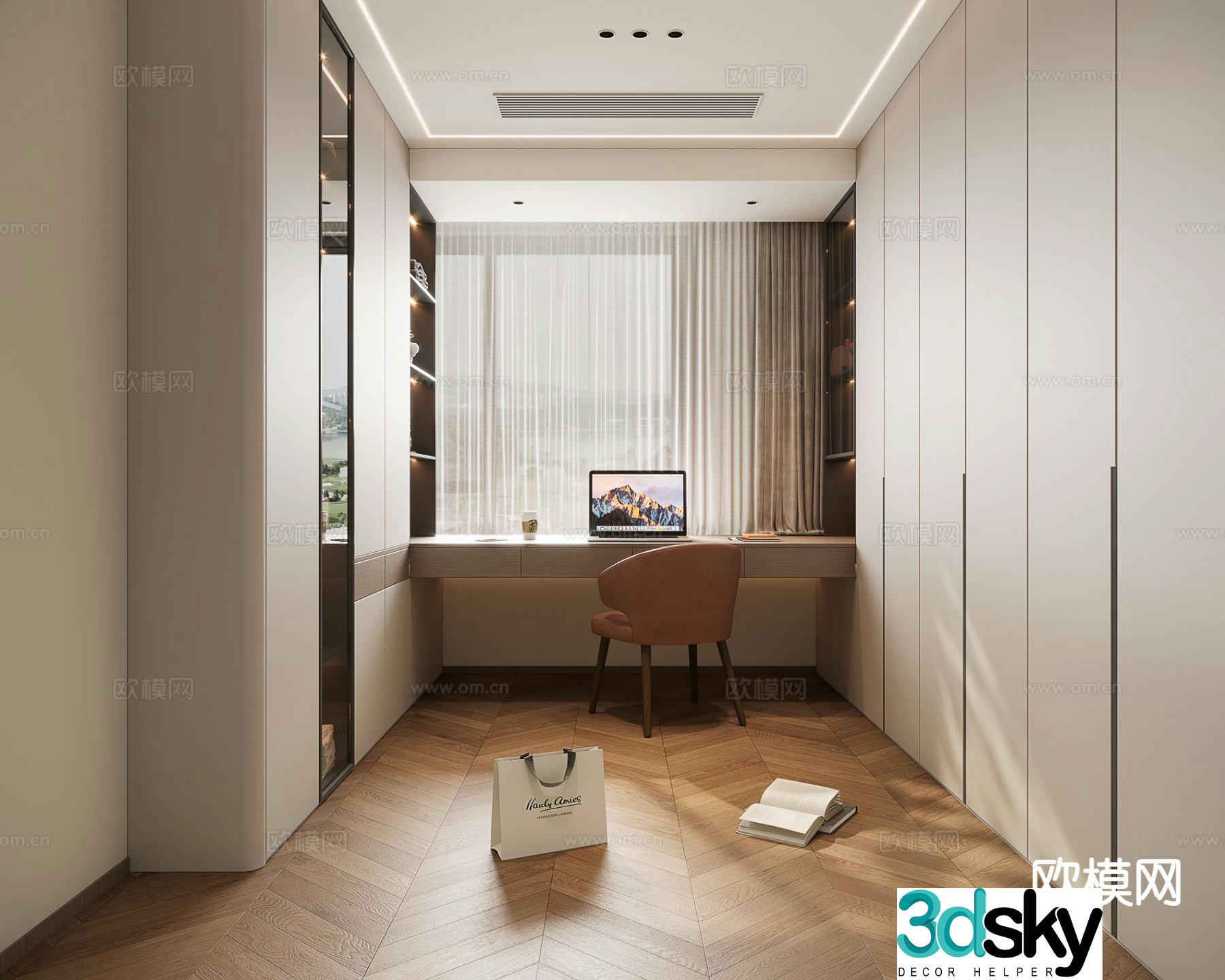 Cream wind cloakroom 3D model