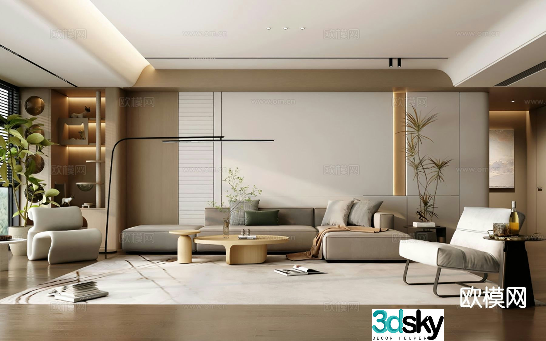 Modern living room 3d model
