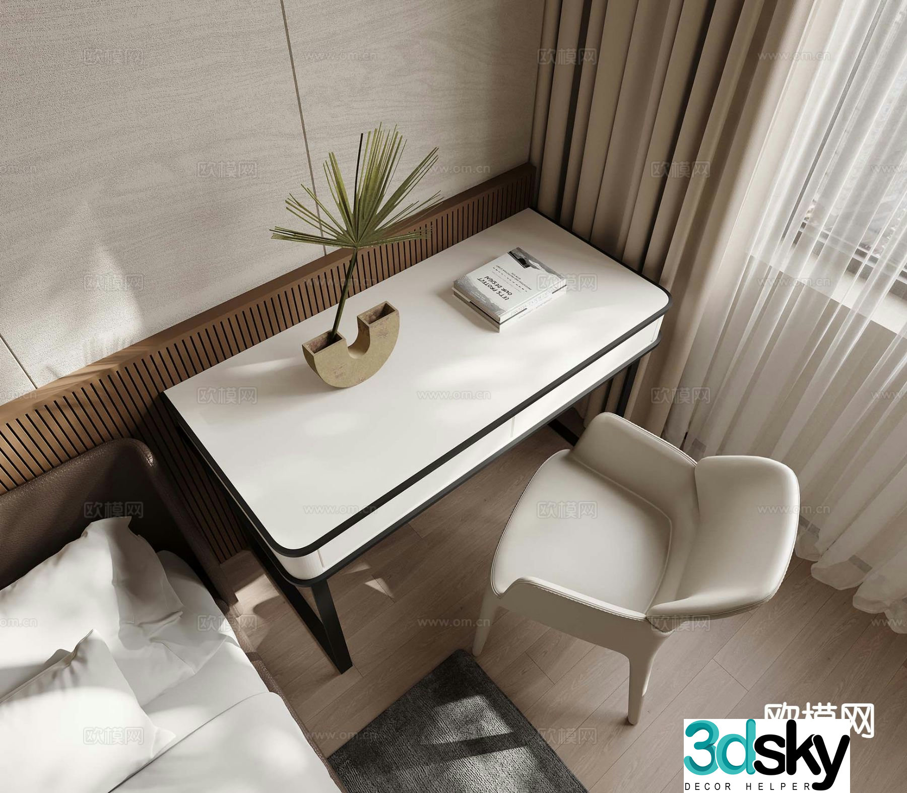 Modern desk chair 3d model