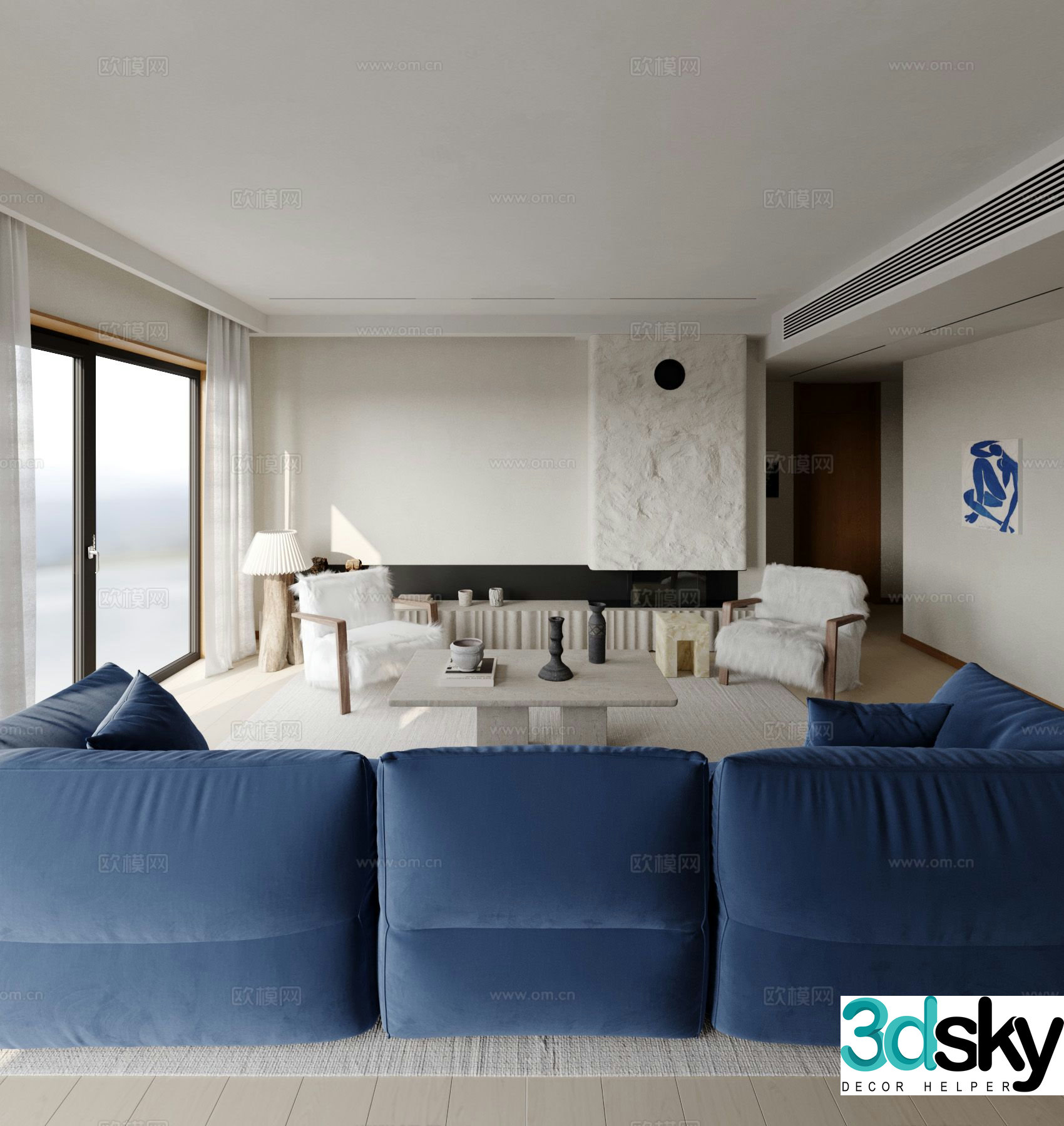 Modern living room 3d model