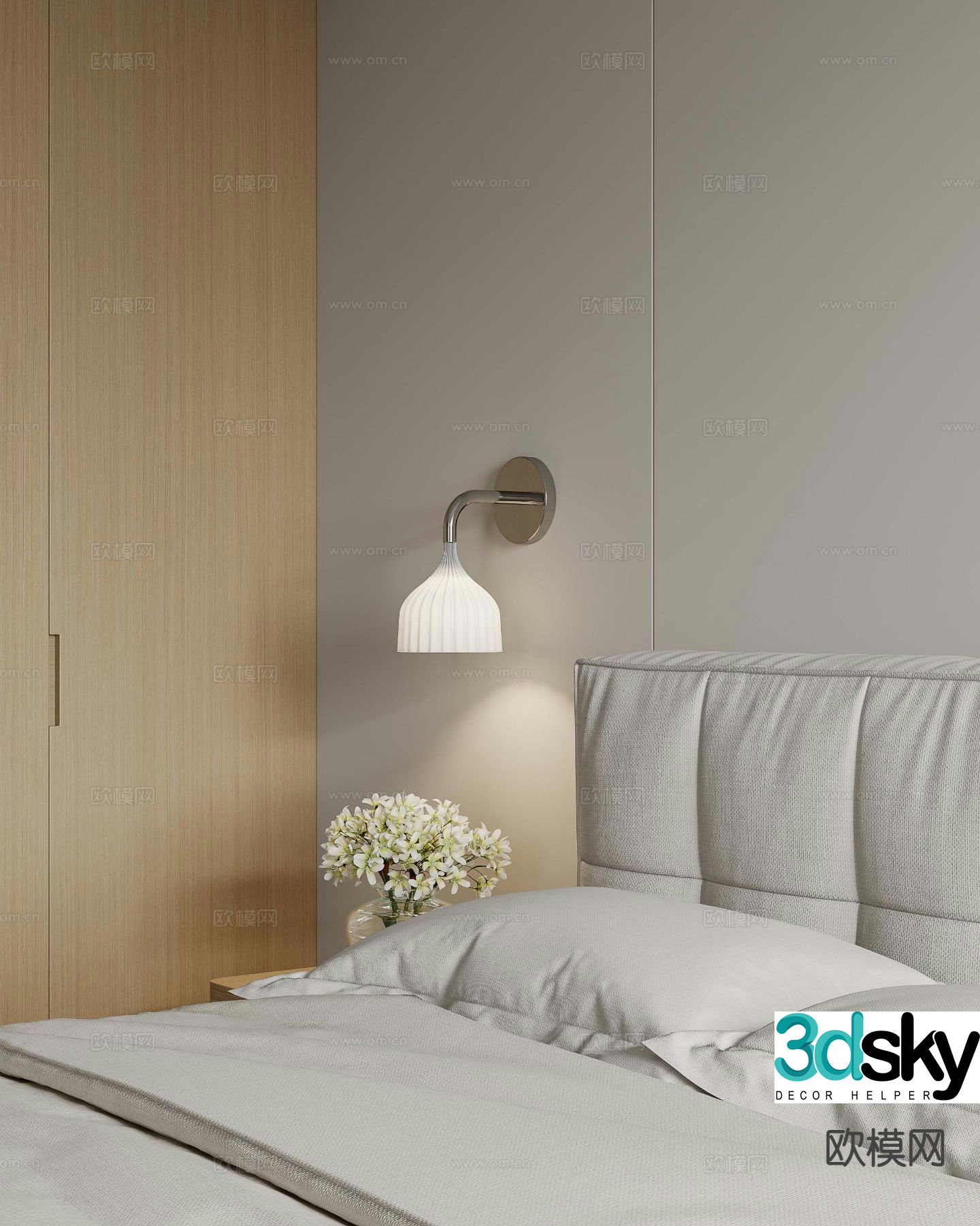 Modern wall light 3d model