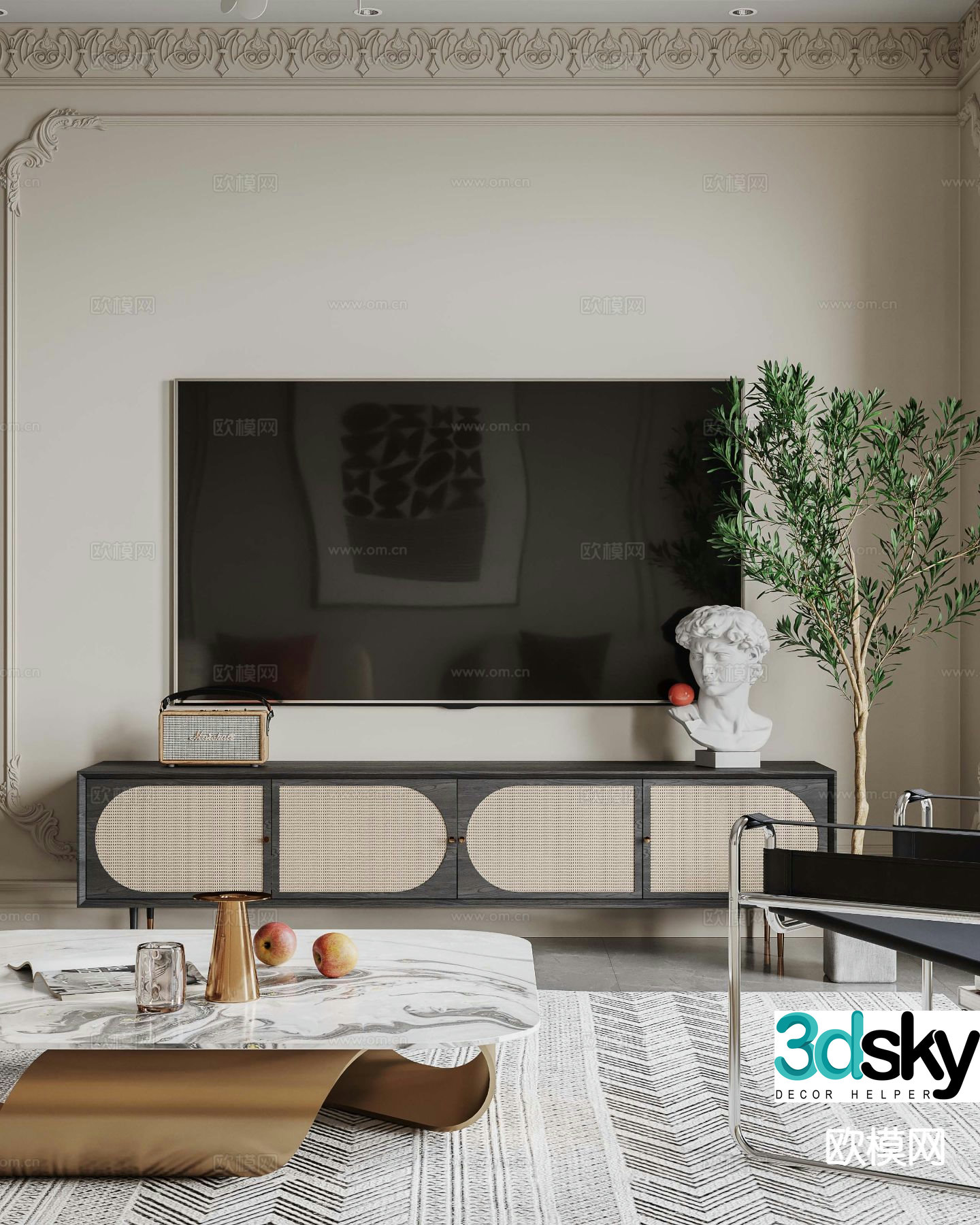 Modern TV cabinet 3d model