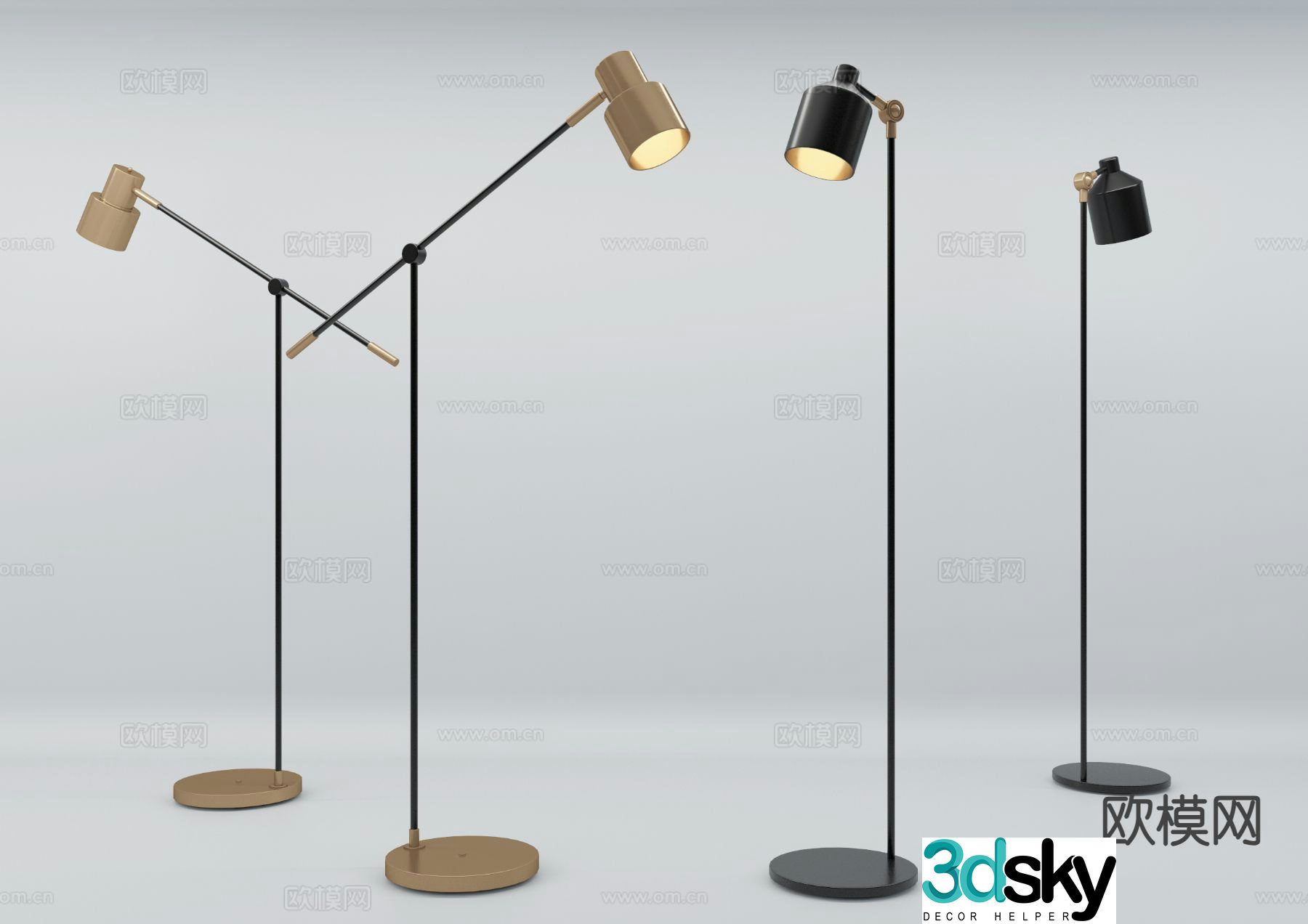 Modern floor lamp 3d model