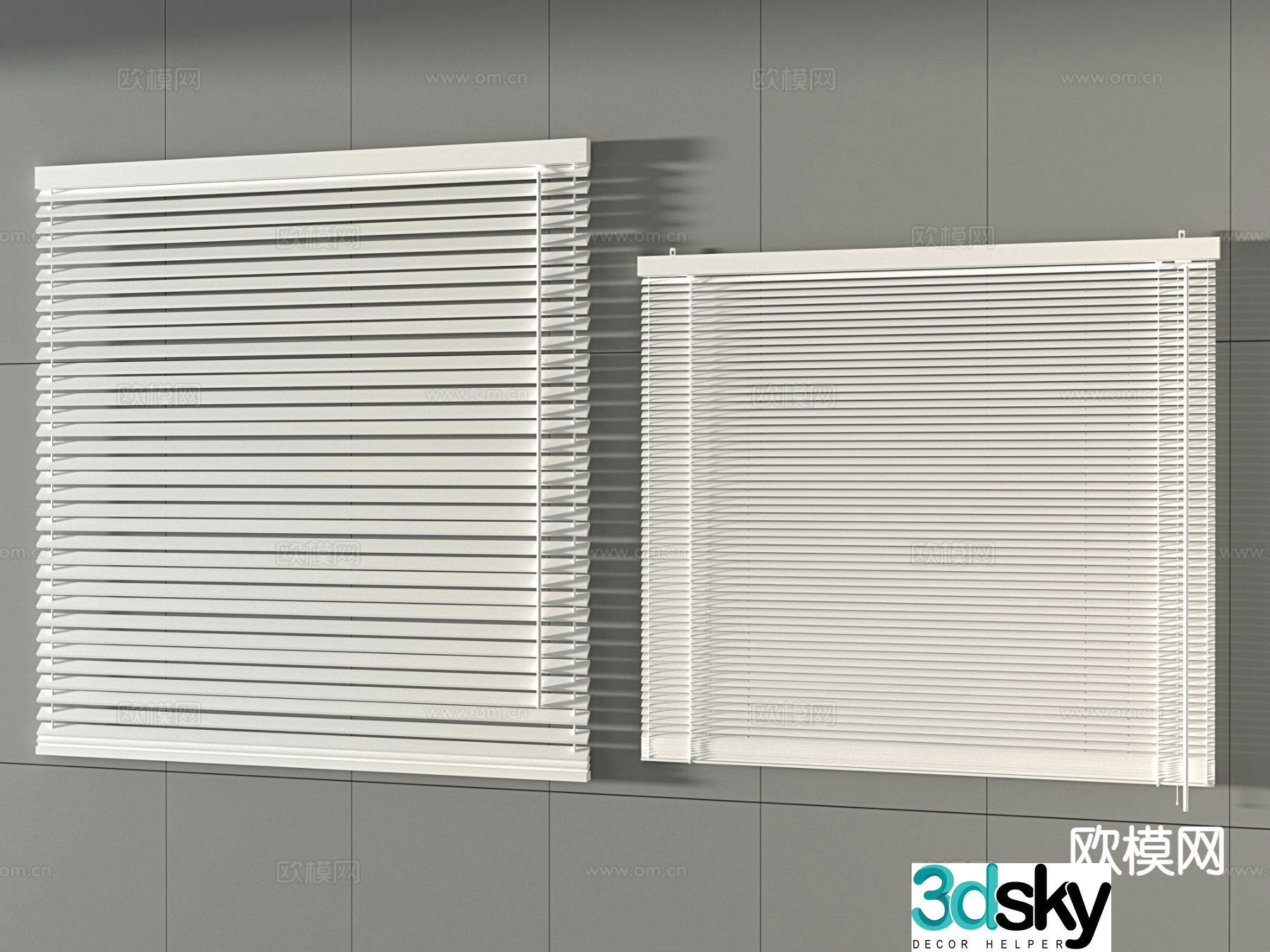 Venetian blinds roller blinds sunshade 3d model