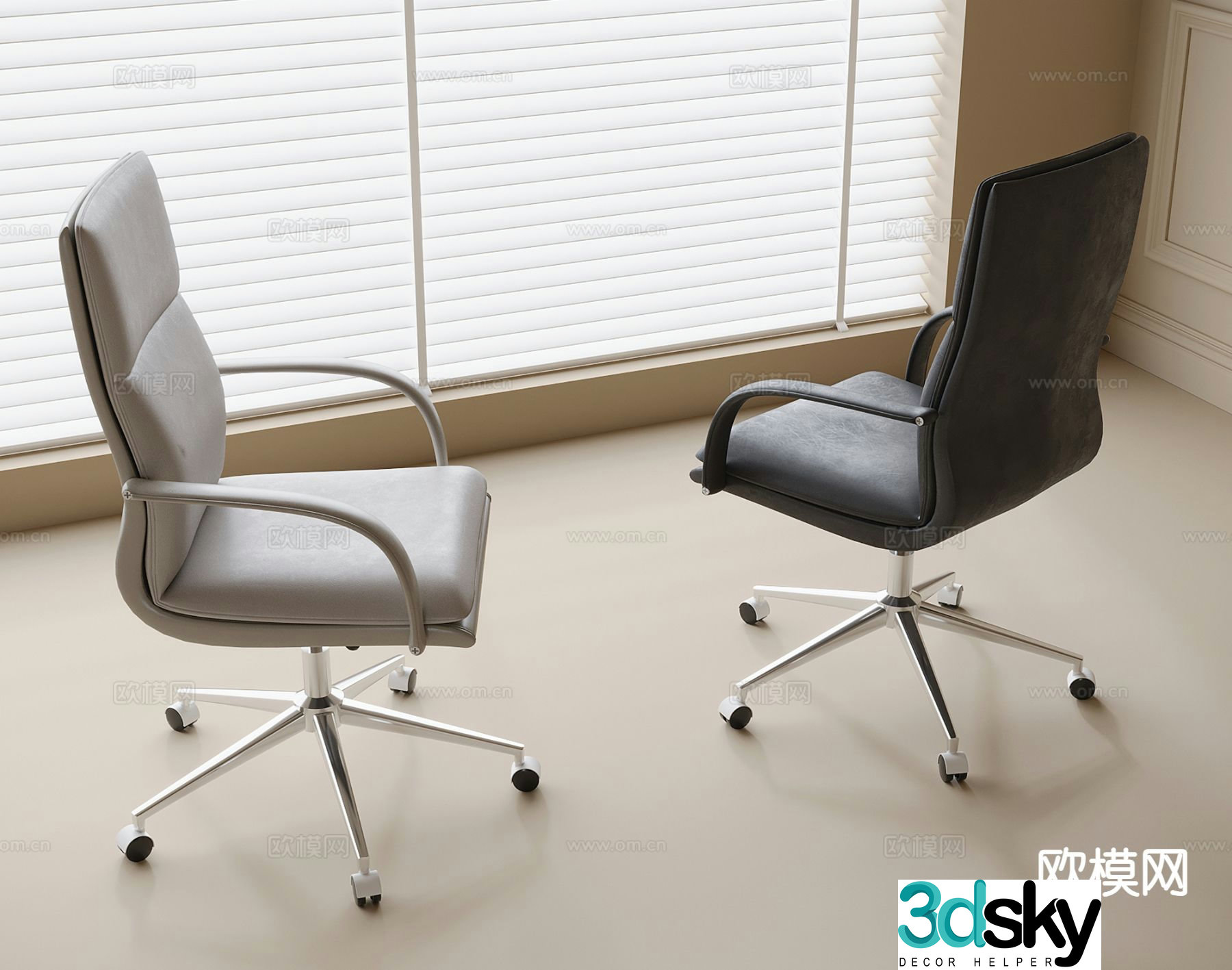 Modern office chair swivel chair 3d model