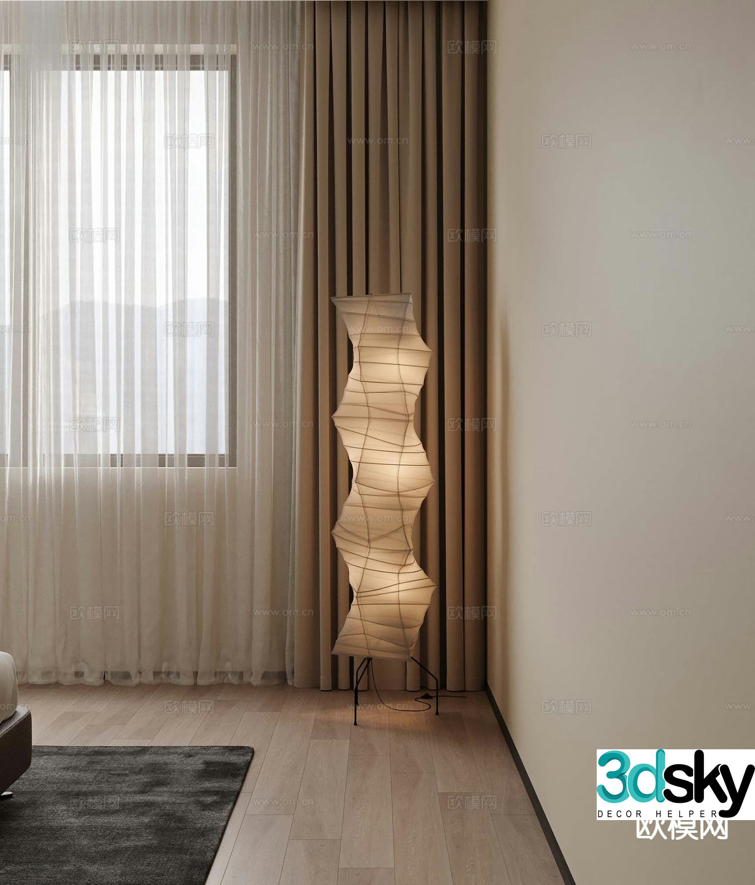 Modern floor lamp 3d model