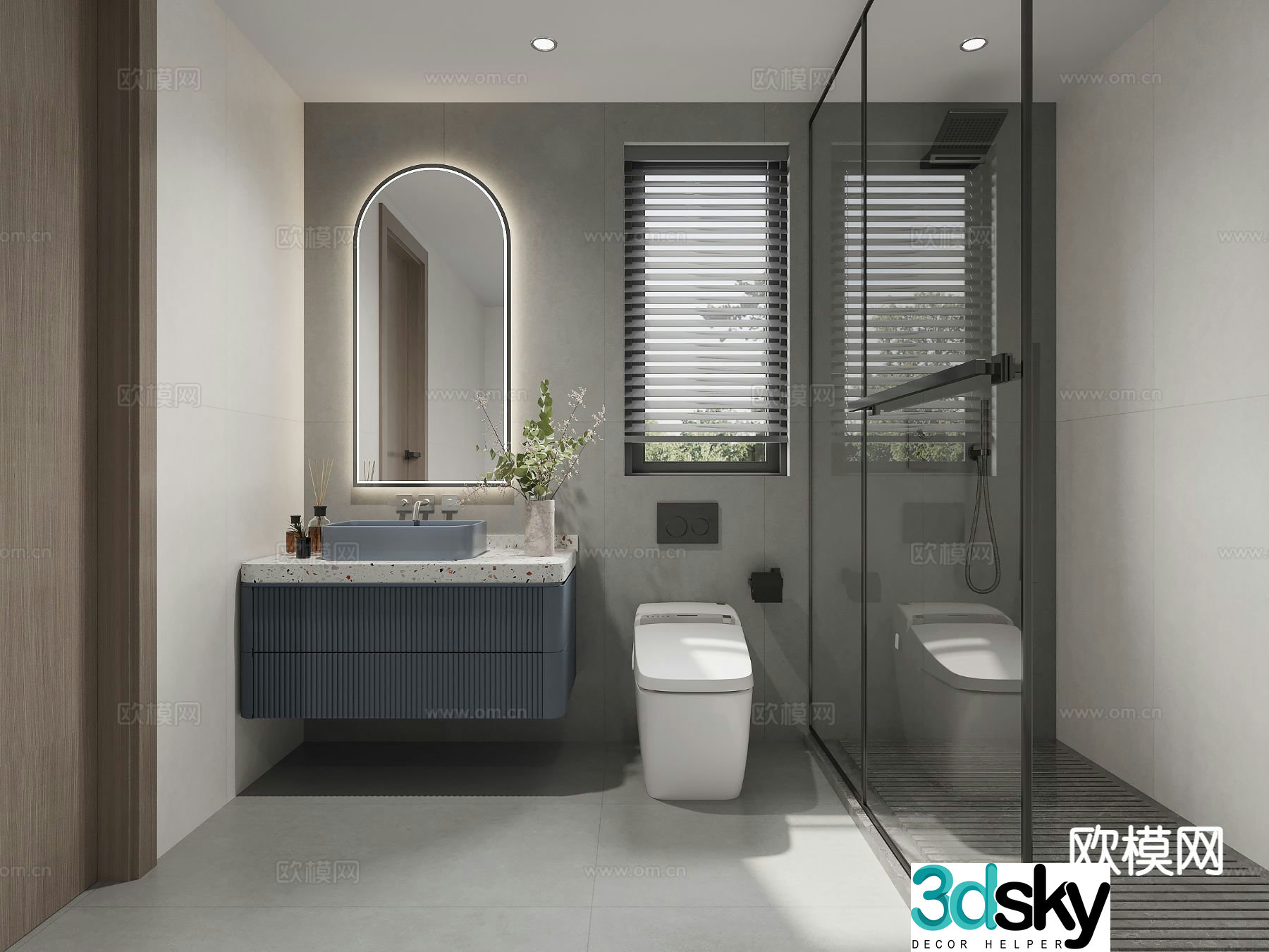 Modern bathroom bathroom 3d model