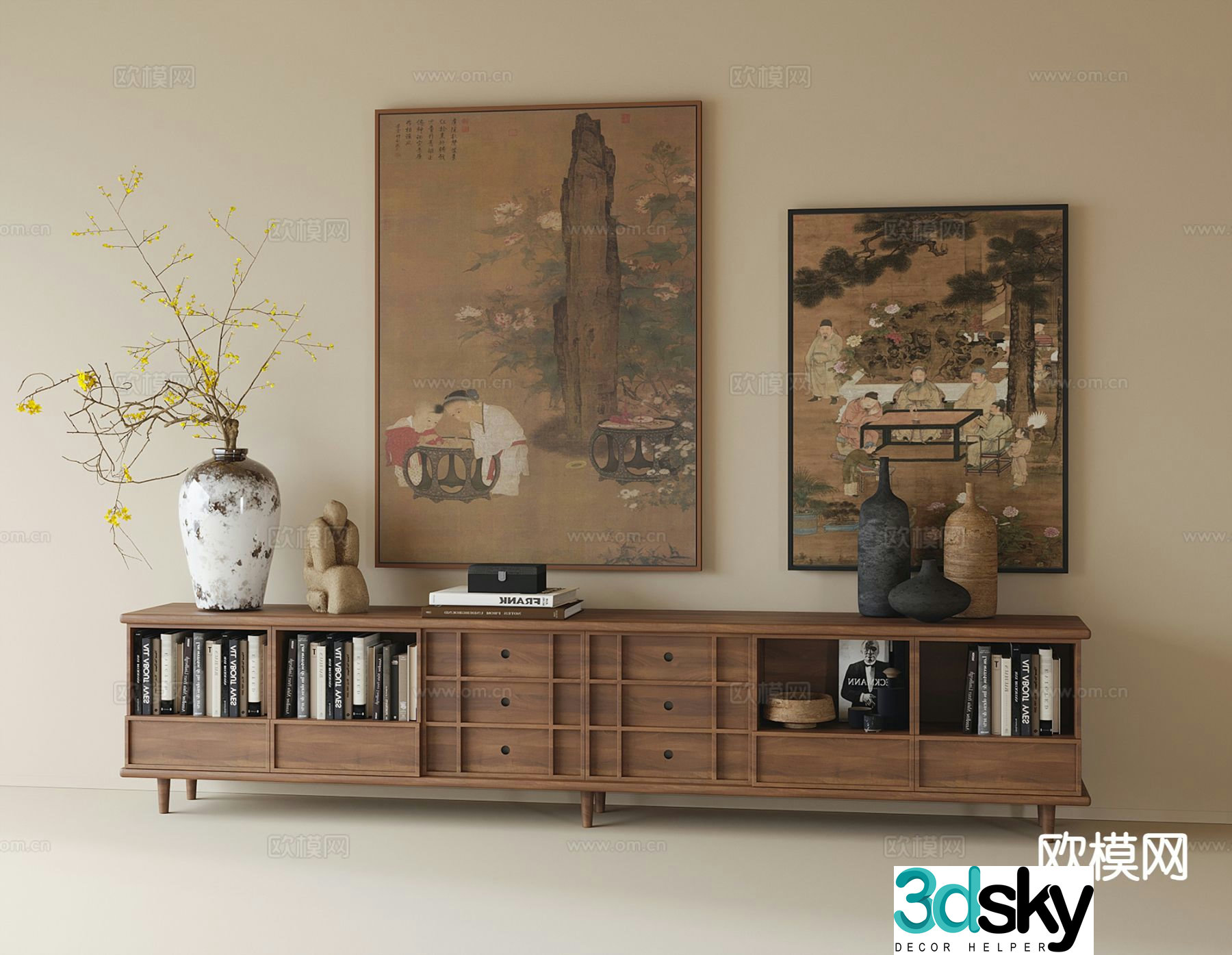 Chinese TV cabinet 3d model