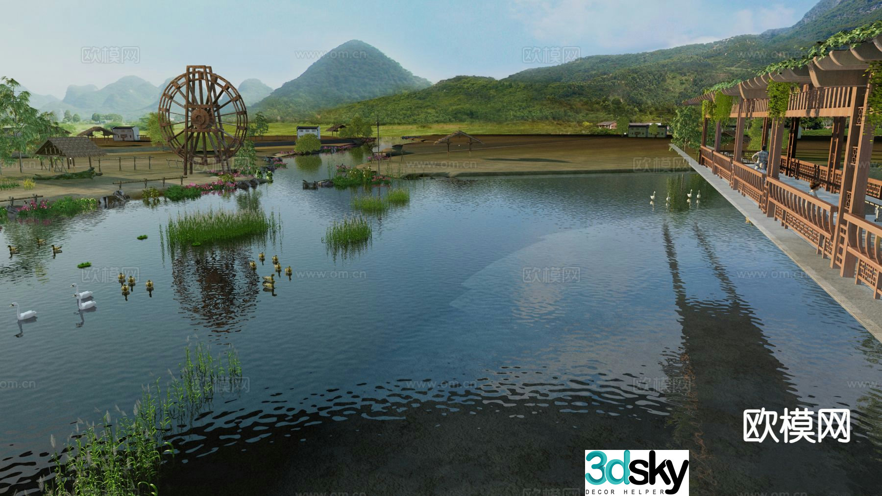Ecological Farm Pastoral 3D Model