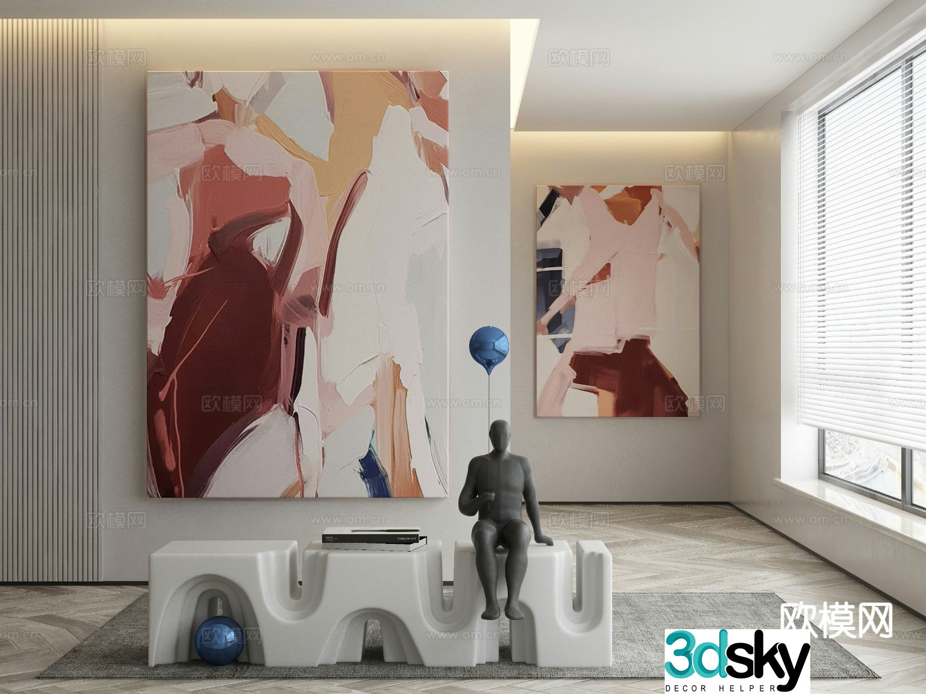 Decorative painting oil painting hanging painting 3d model