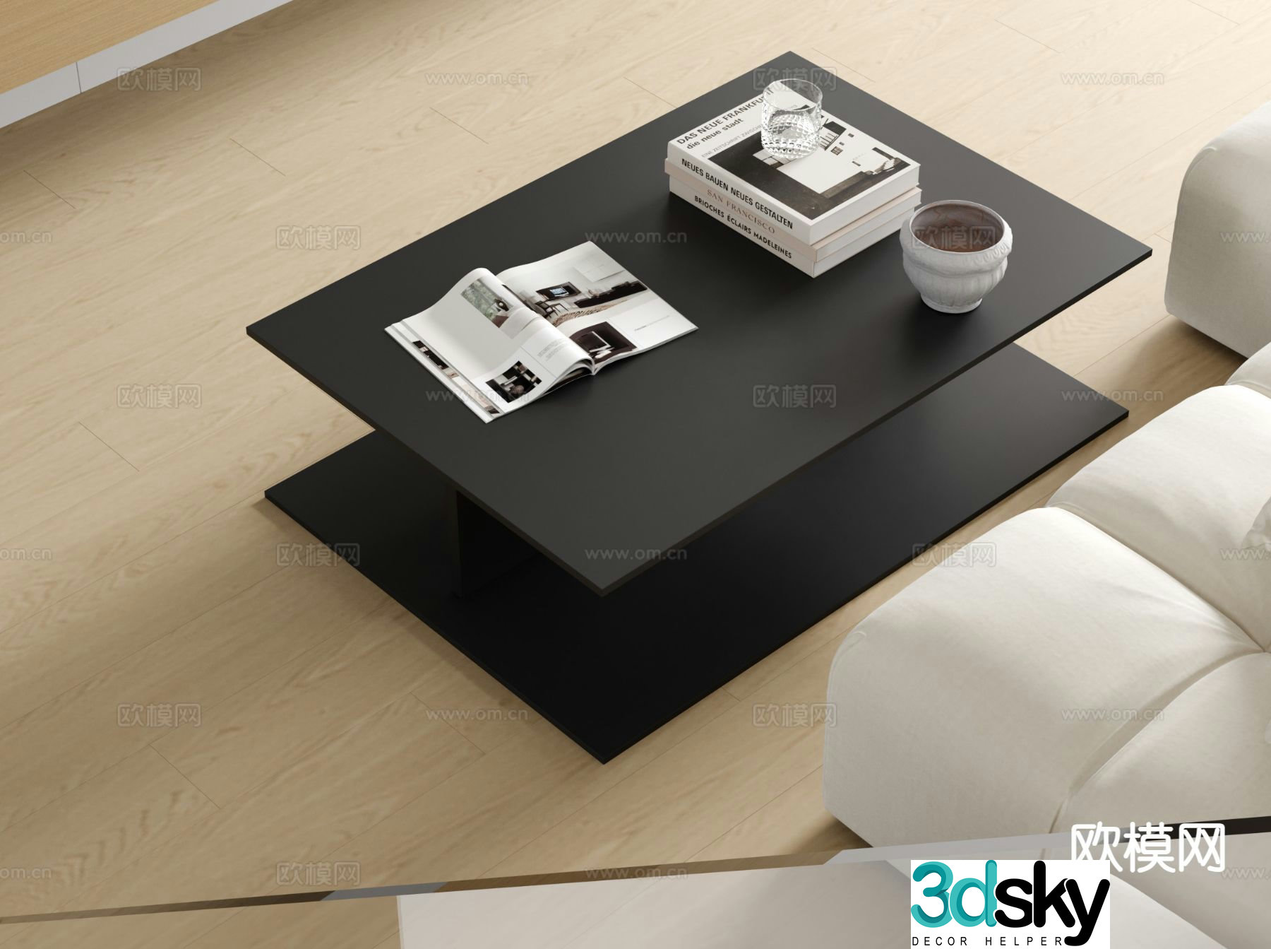 Modern coffee table 3d model