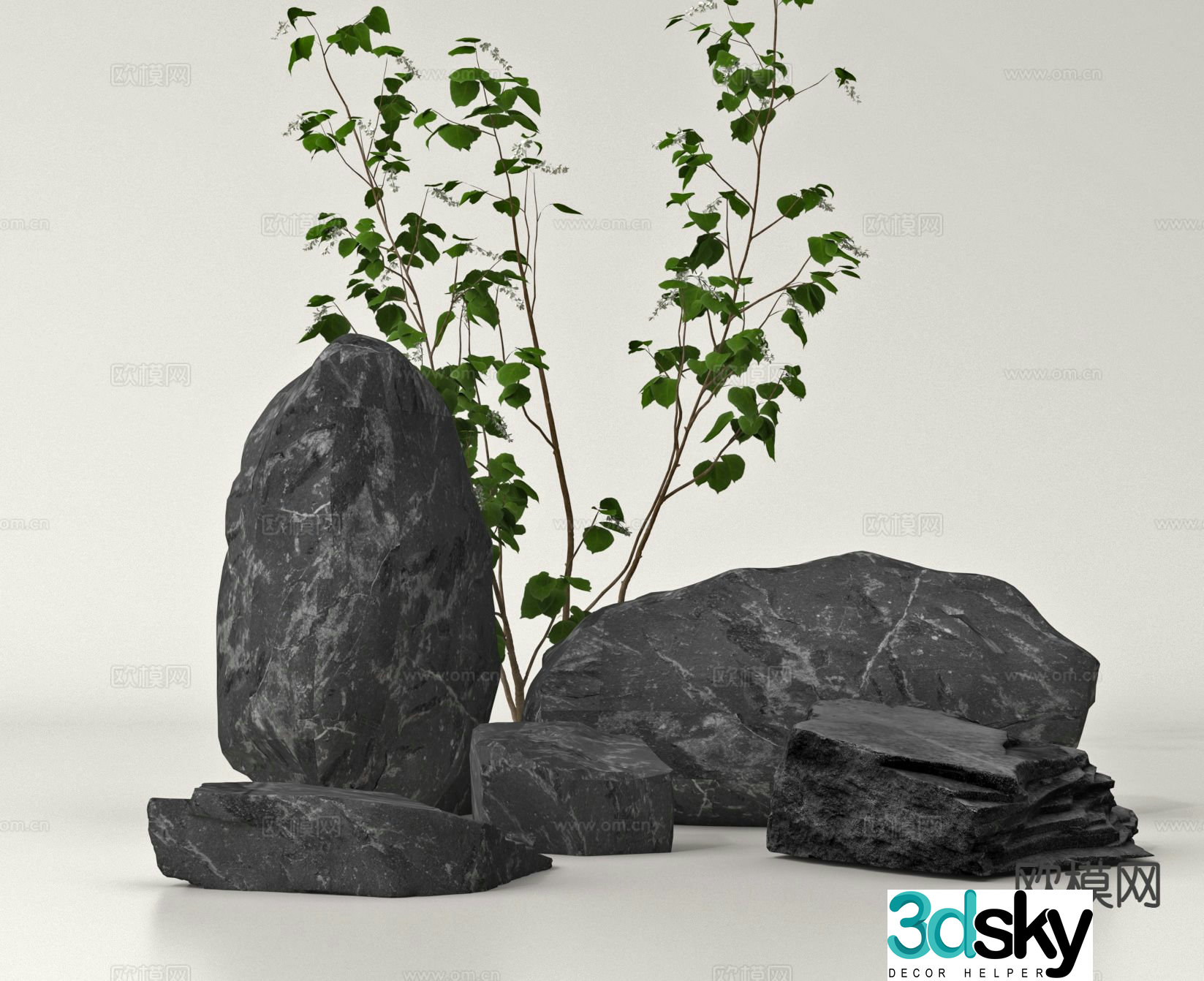 Landscape stone setting stone stone 3d model