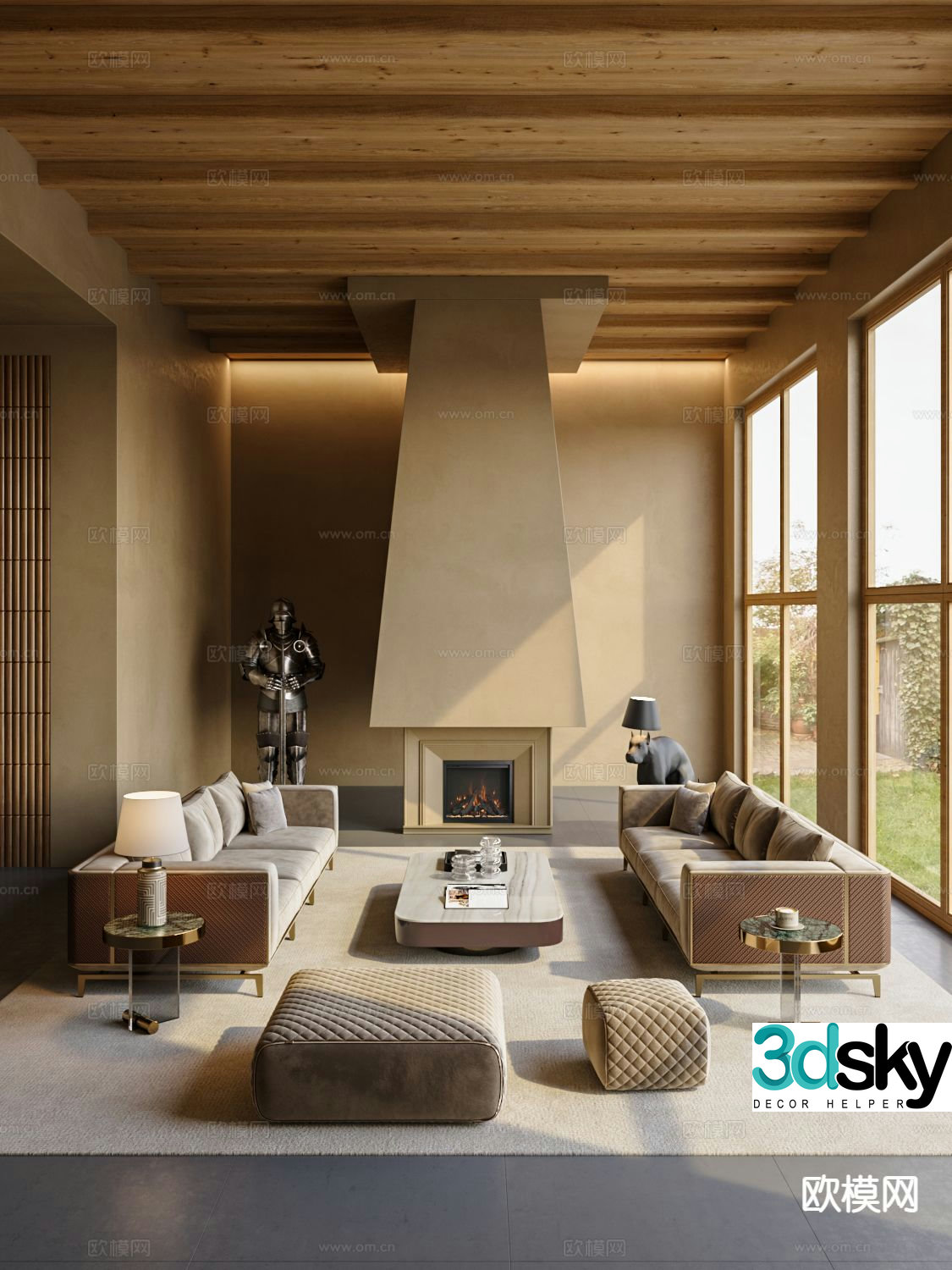 Modern living room 3d model