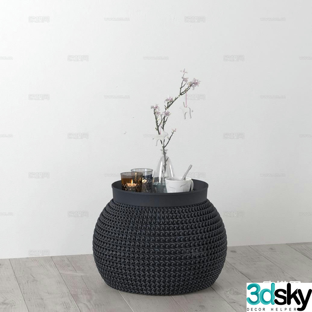 Modern decorations ornaments corner table side table 3D model