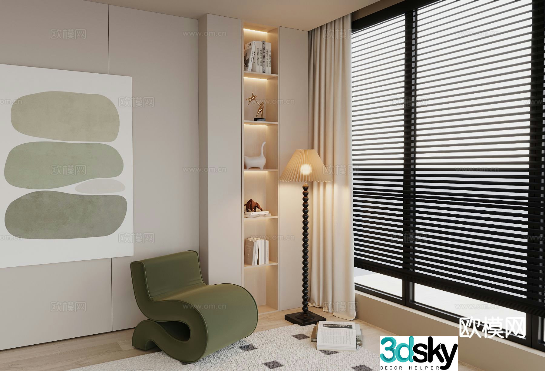Modern single sofa 3d model