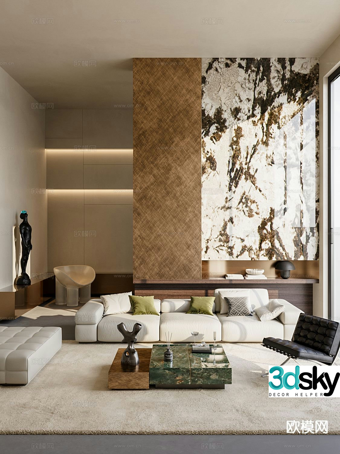 Modern living room 3d model