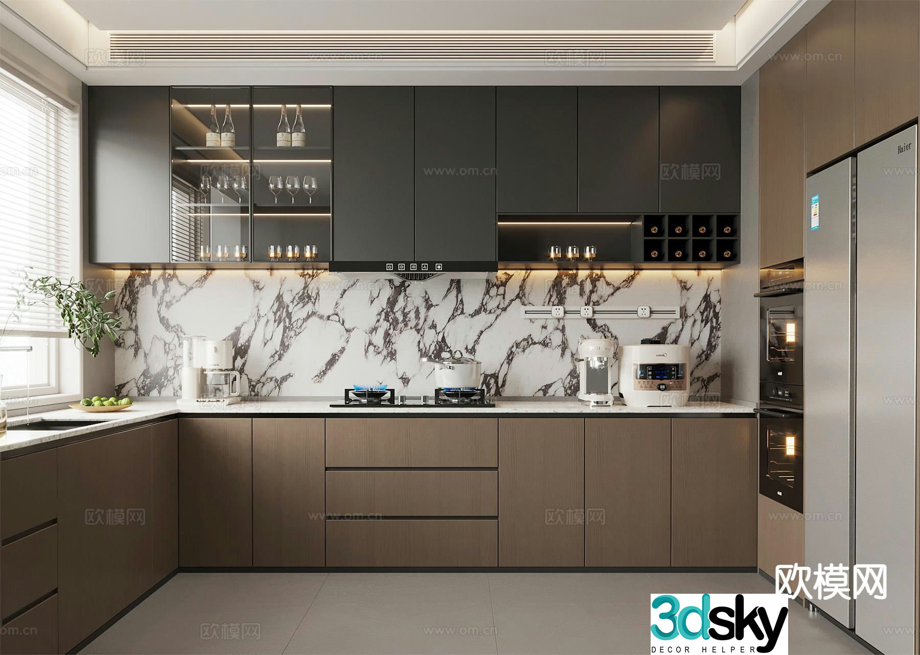 Modern kitchen 3d model