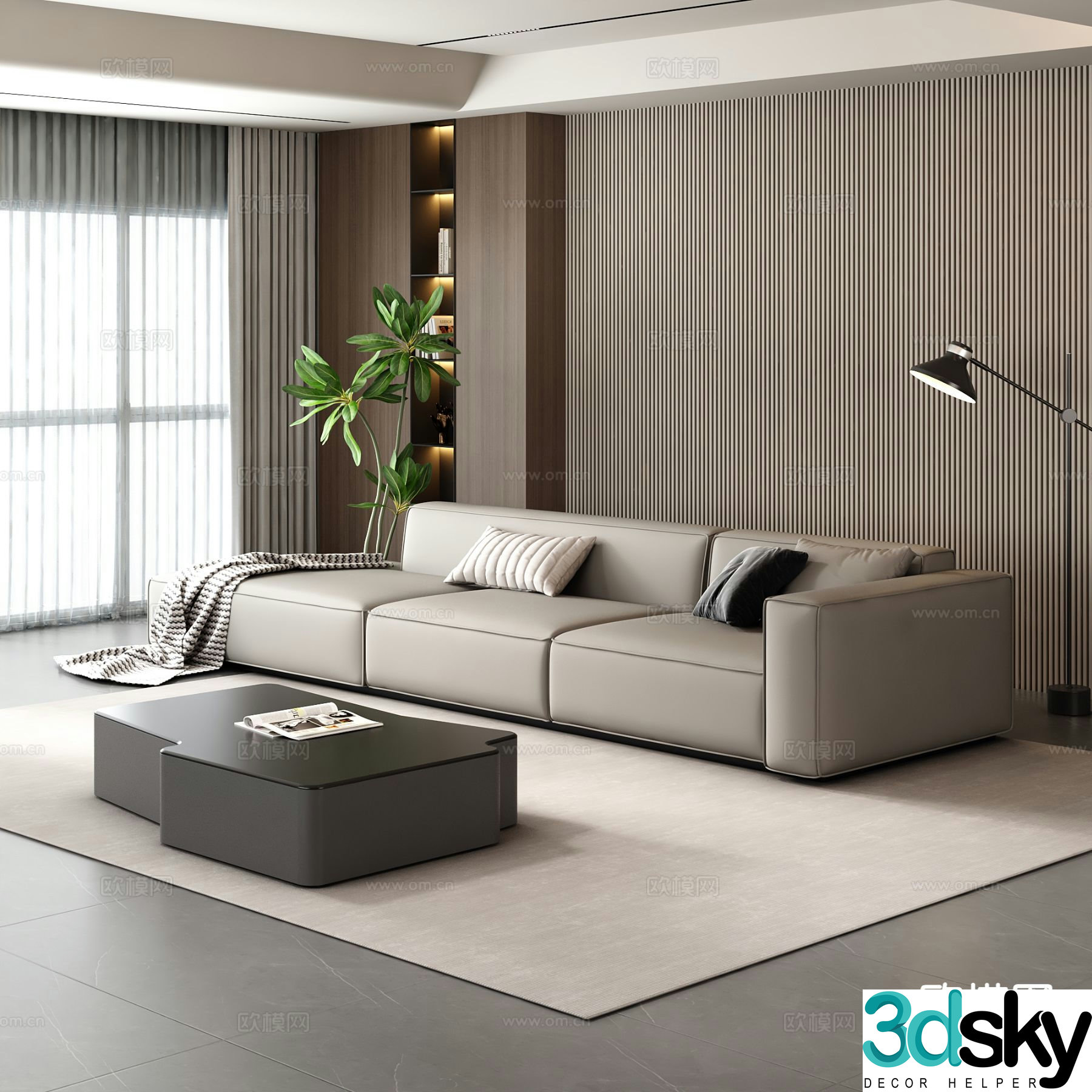 Modern living room 3d model