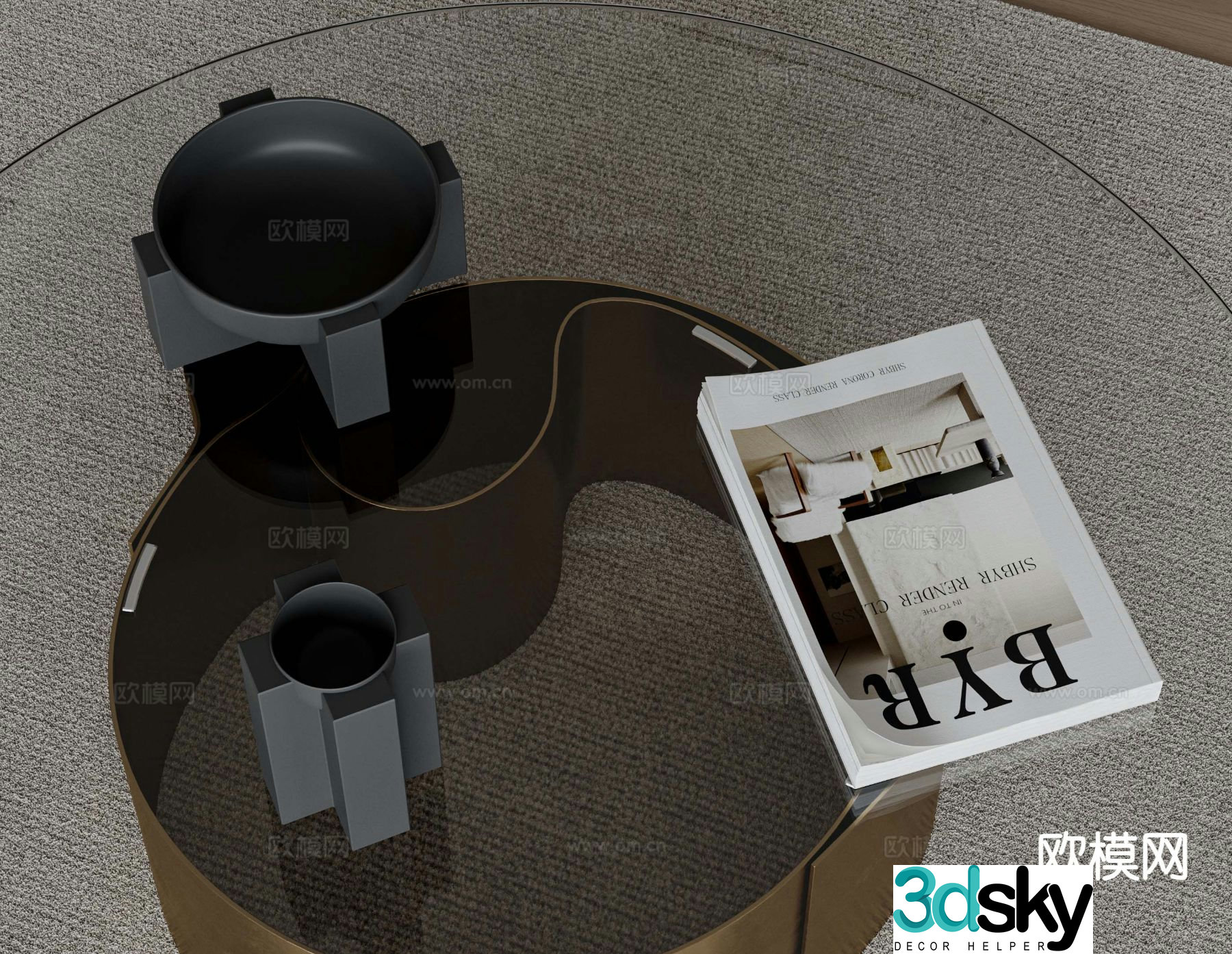 Modern coffee table 3d model