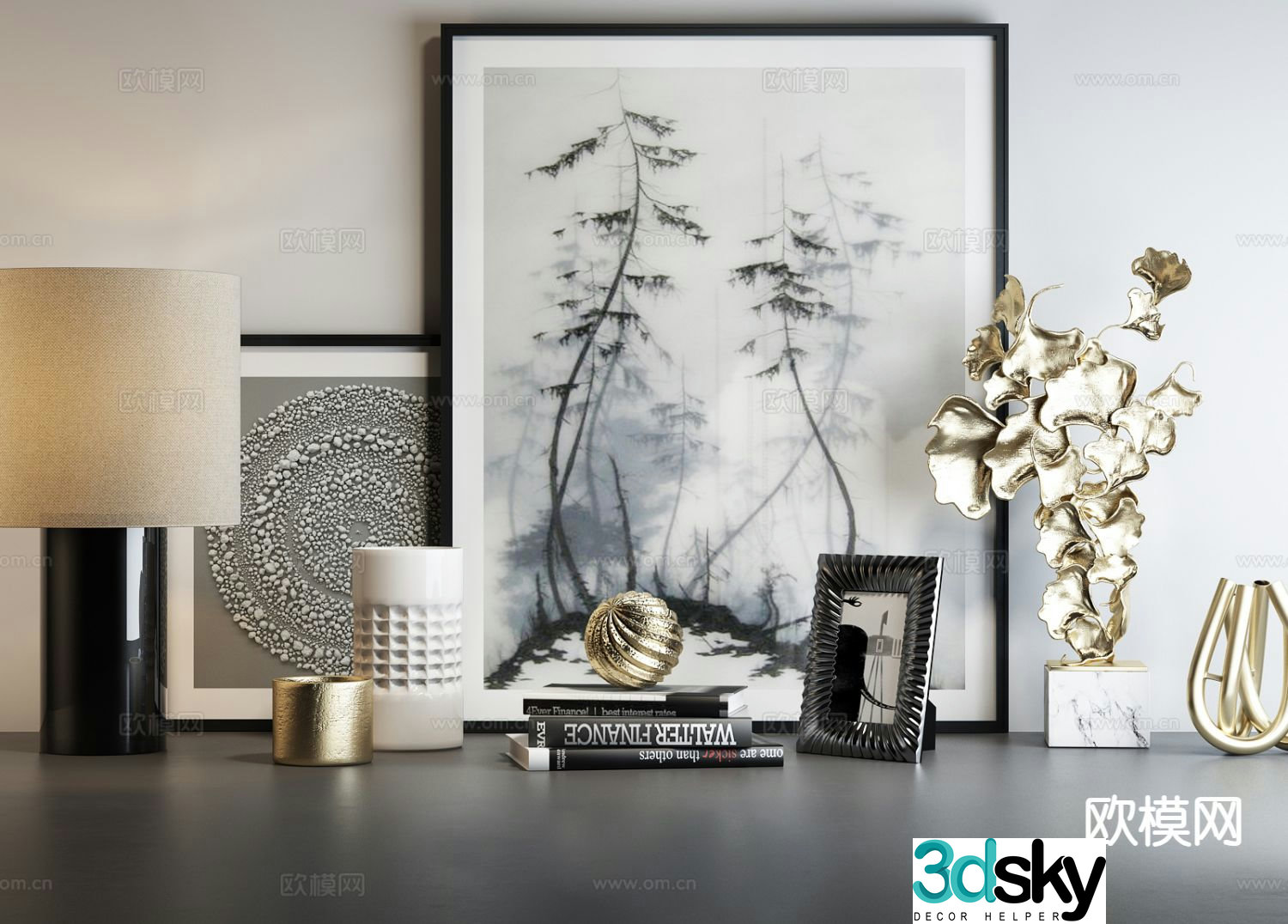 modern decoration ornaments furnishings sculpture 3d model