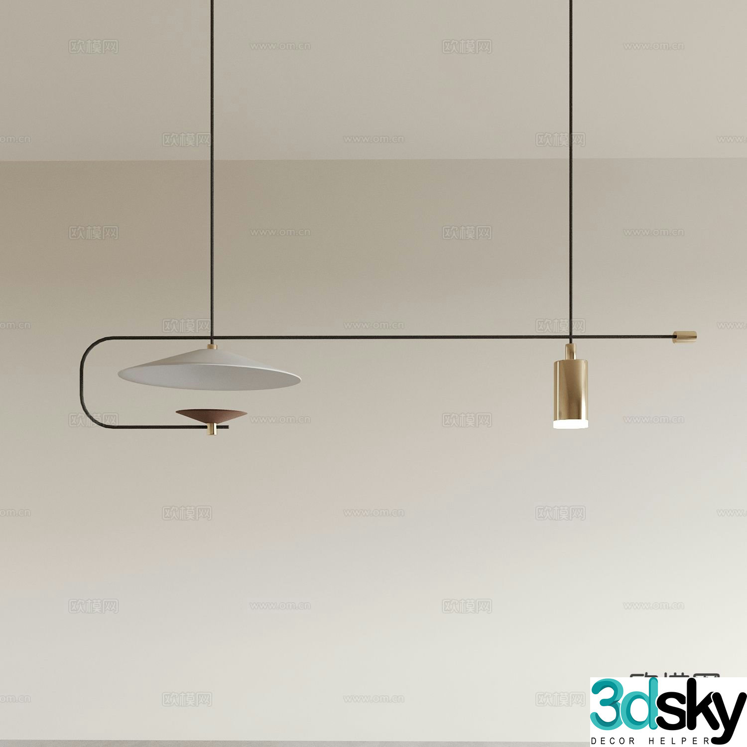 Modern chandelier dining room chandelier 3d model