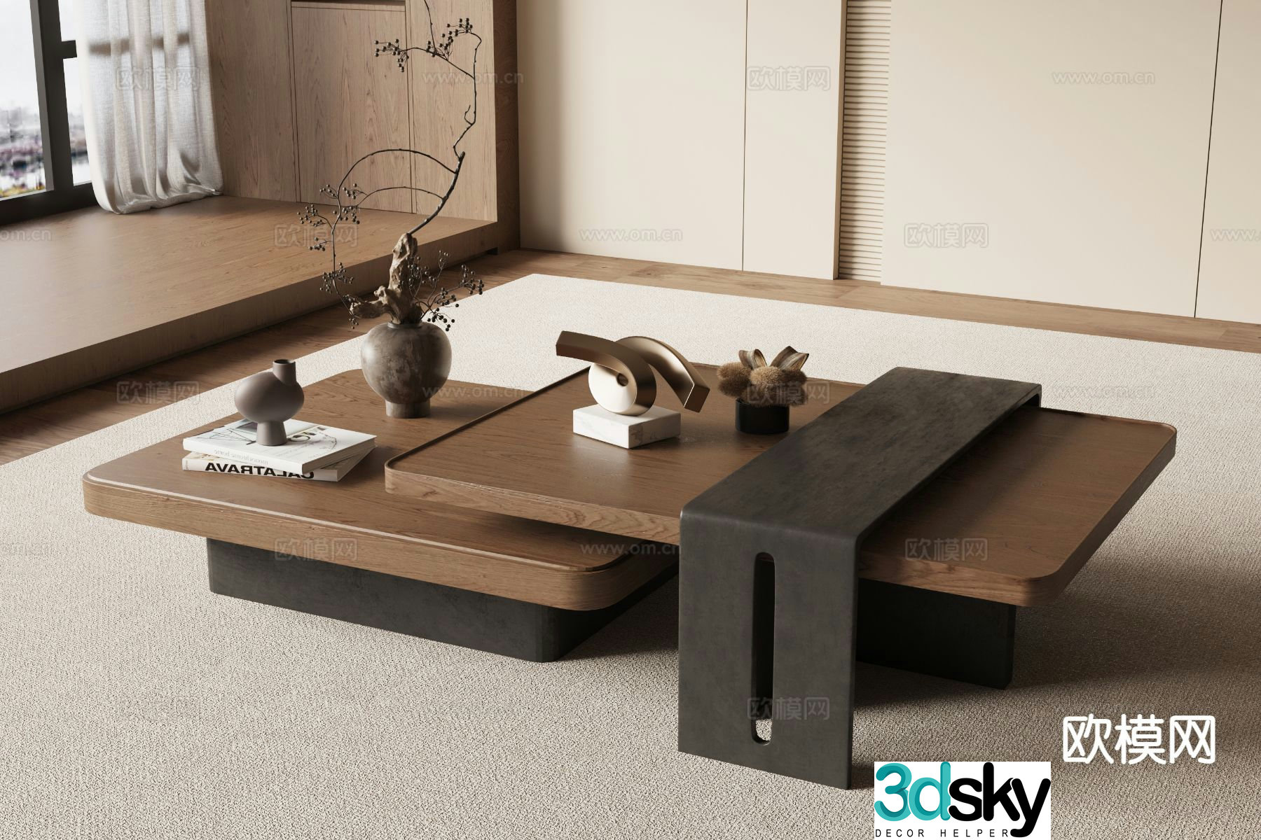 New Chinese style coffee table Song style coffee table 3D model