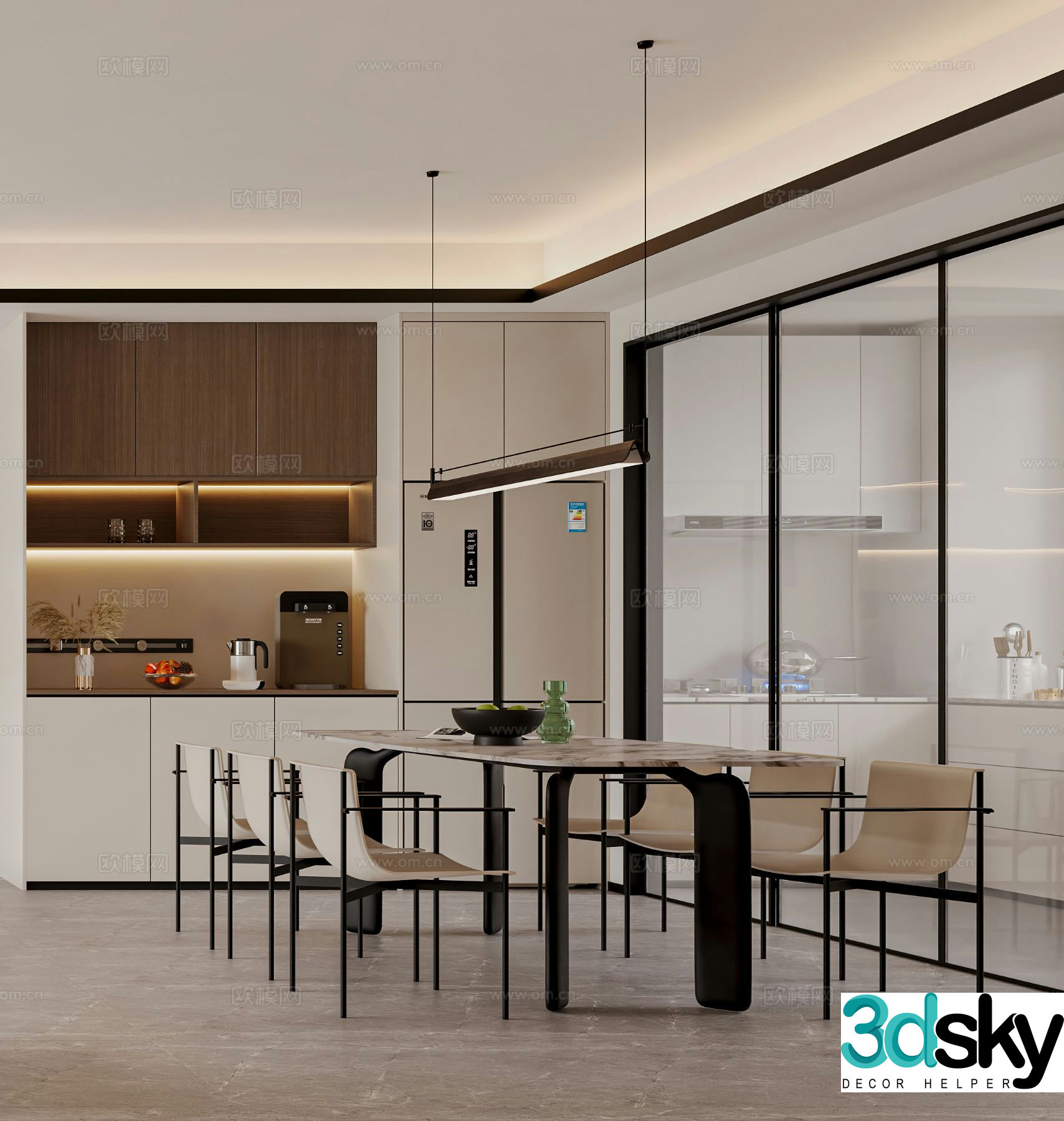 Modern restaurant 3d model